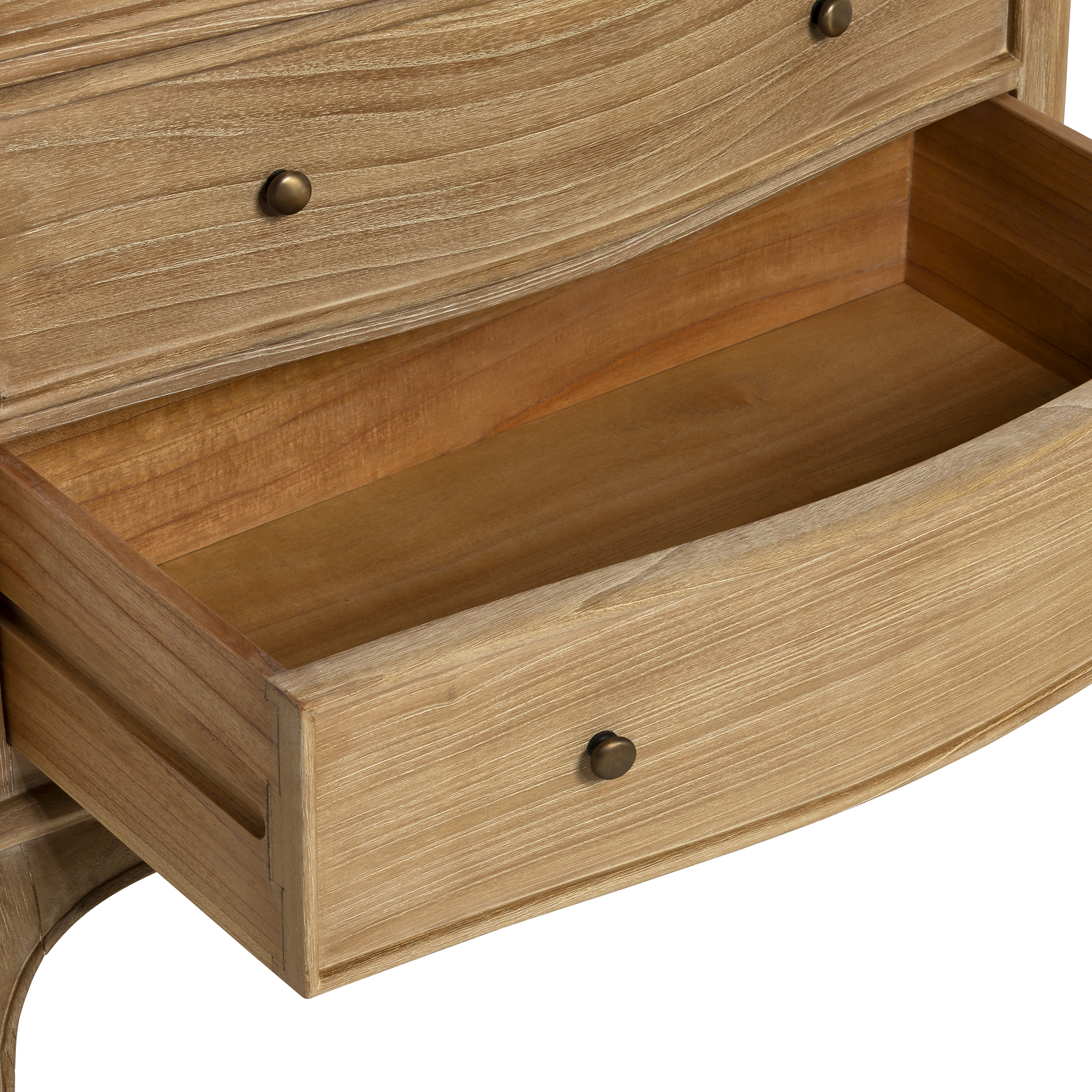 Cecile Light Wooden French Style 4 Drawer Chest, Mindi Wood