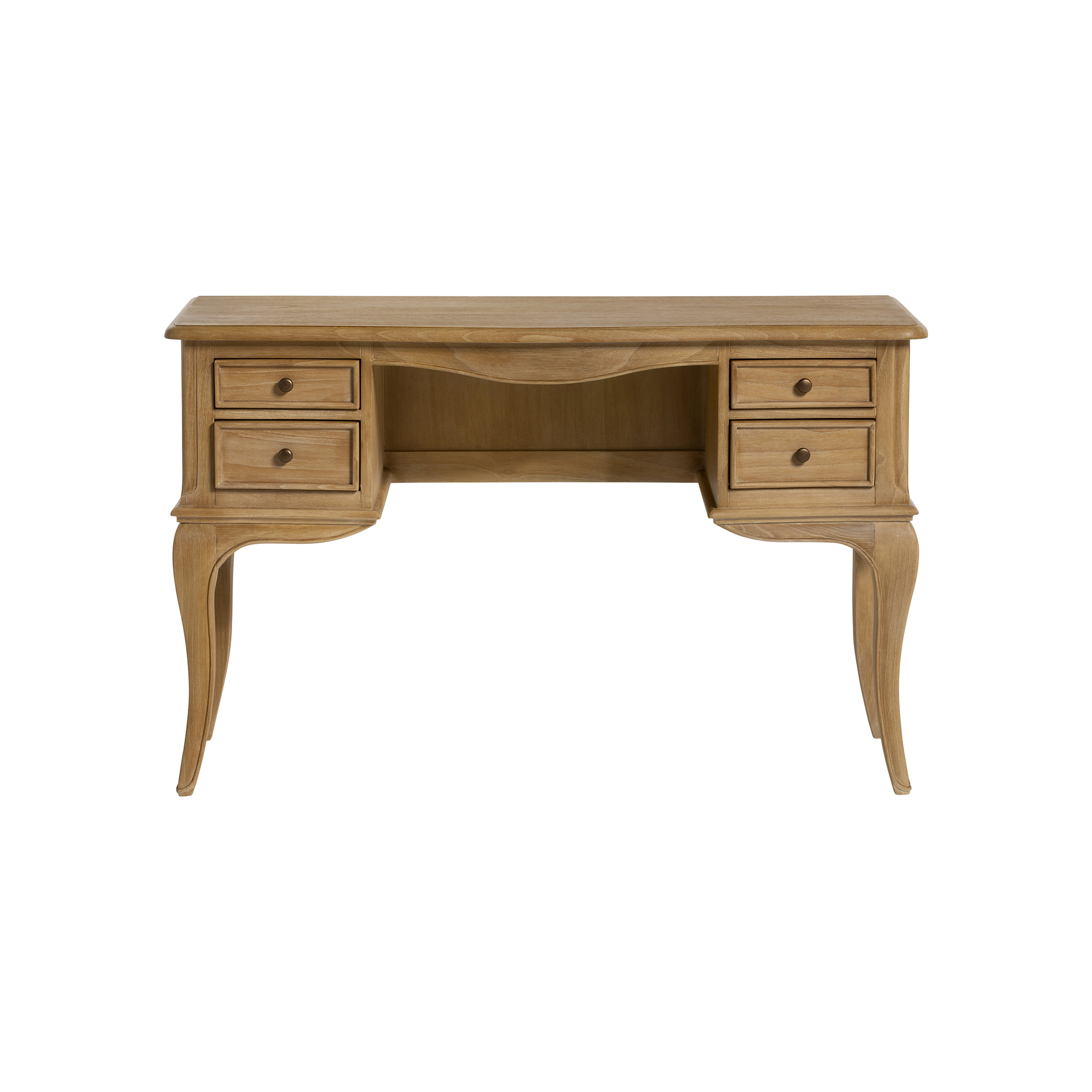 Cecile Light Wood French Style Dressing Table, Mindi Wood