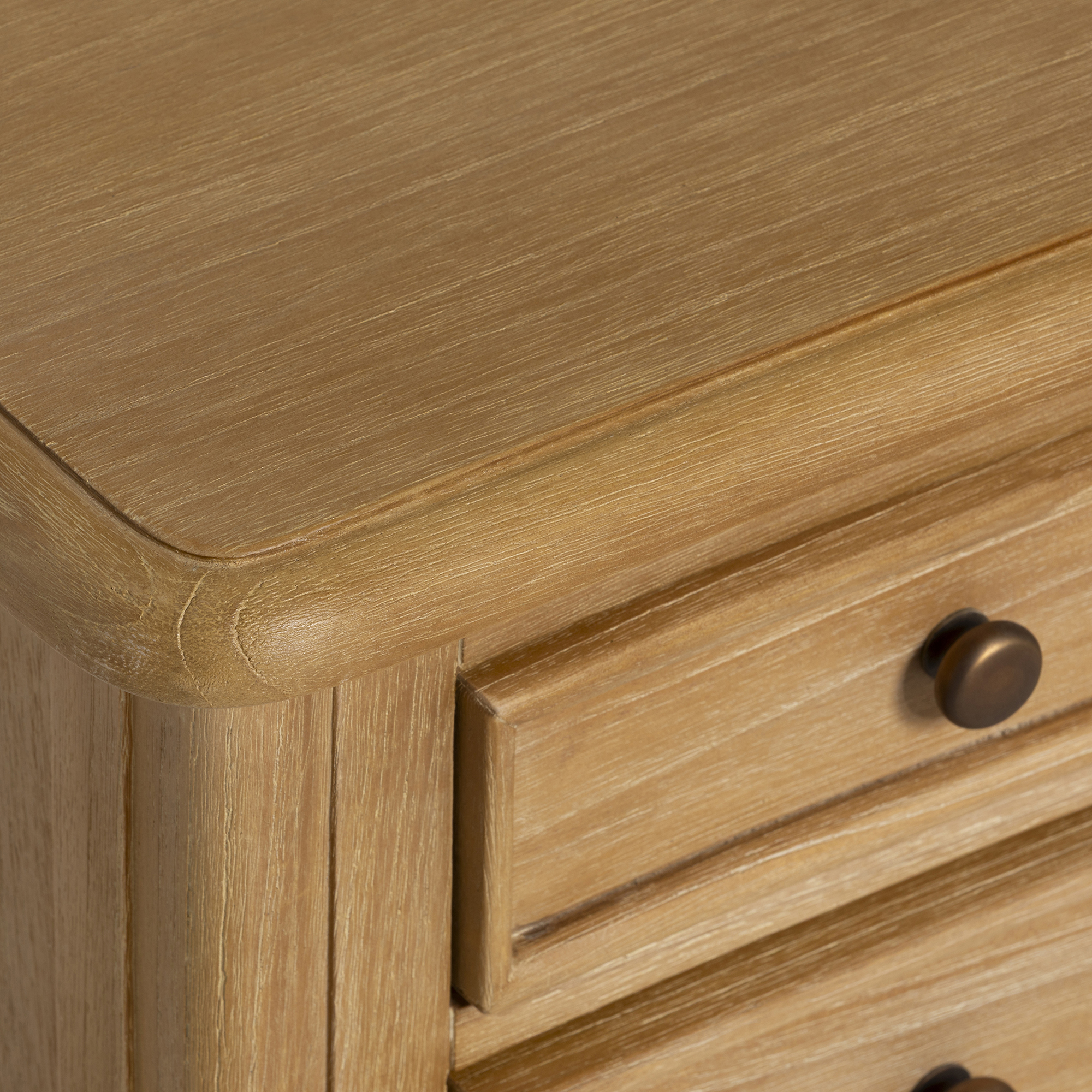 Cecile Light Wood French Style Dressing Table, Mindi Wood