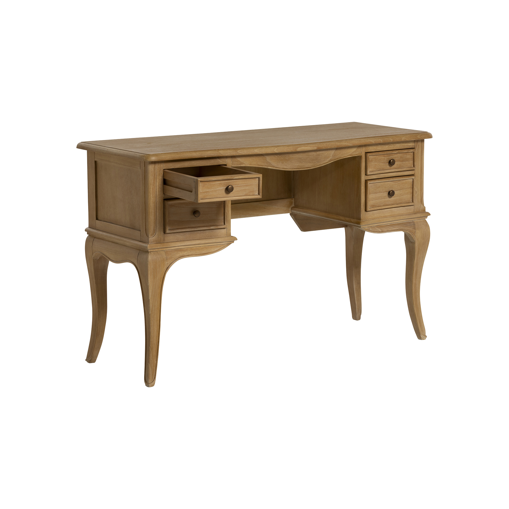 Cecile Light Wood French Style Dressing Table, Mindi Wood