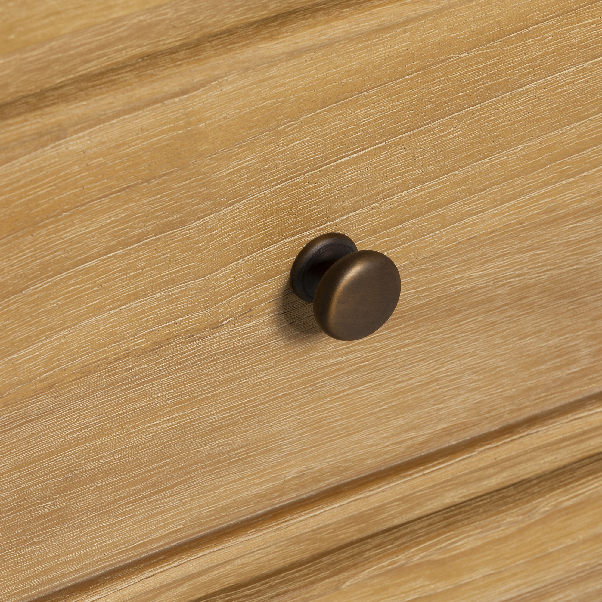 Cecile Light Wooden French Style 6 Drawer Chest, Mindi Wood