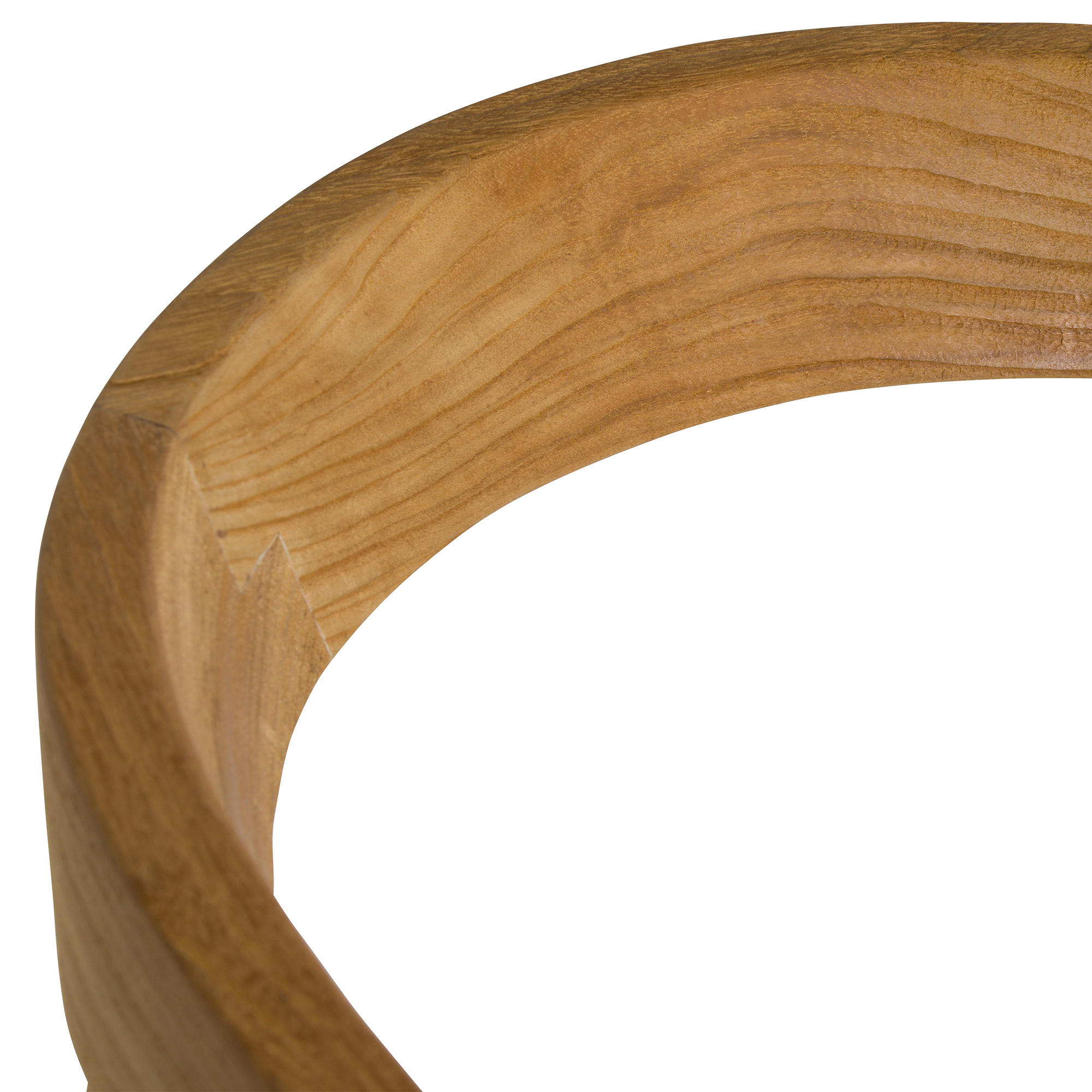 Grenada Brown Wood  Open Back Barstool With Arms