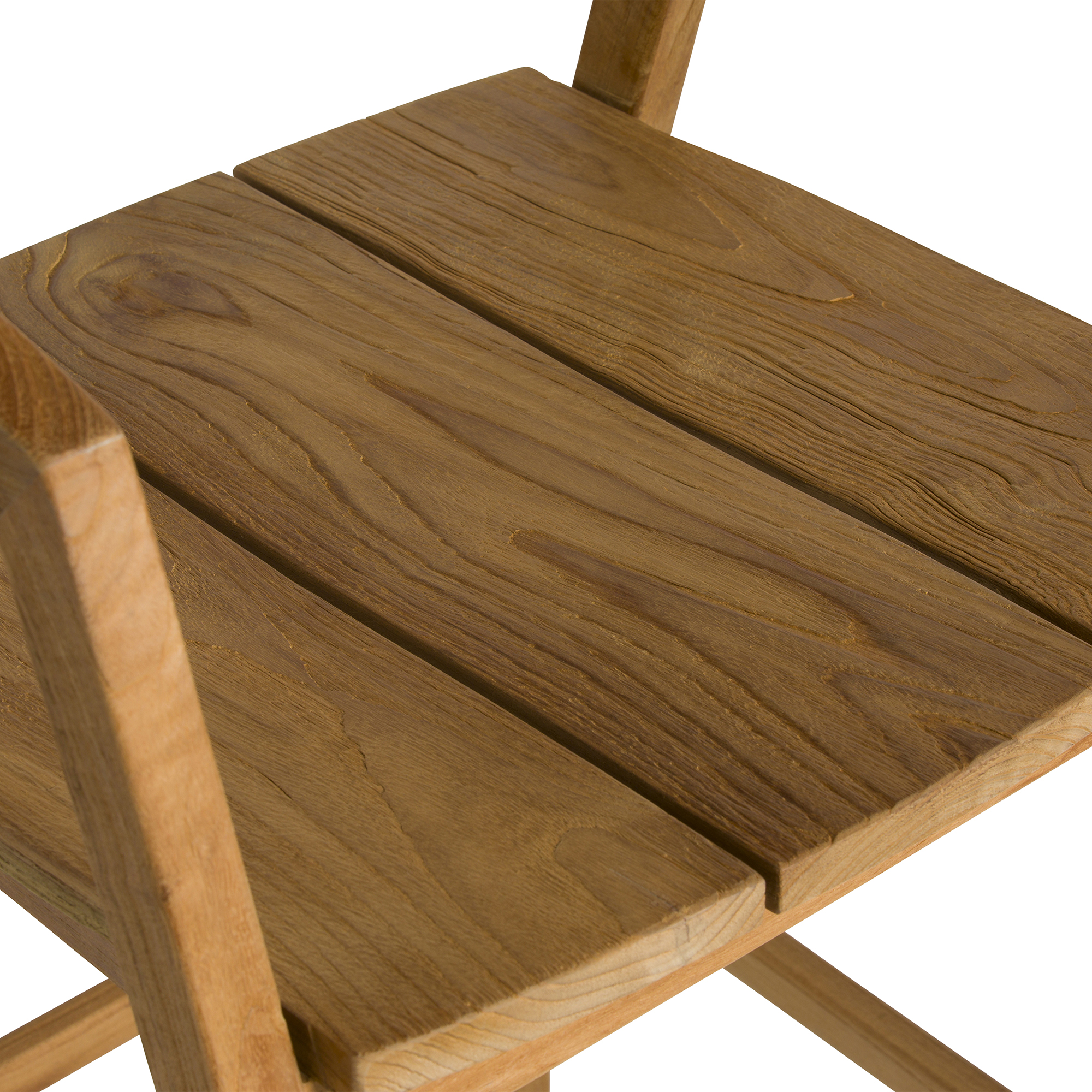 Grenada Brown Wood  Open Back Barstool With Arms