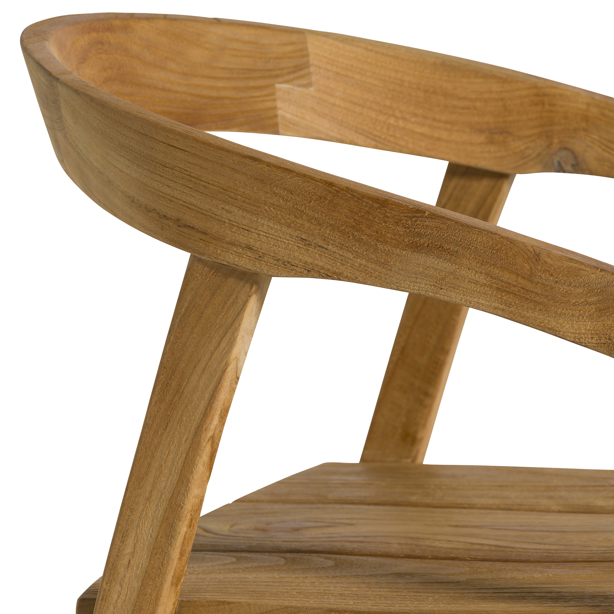 Grenada Brown Wood  Open Back Barstool With Arms