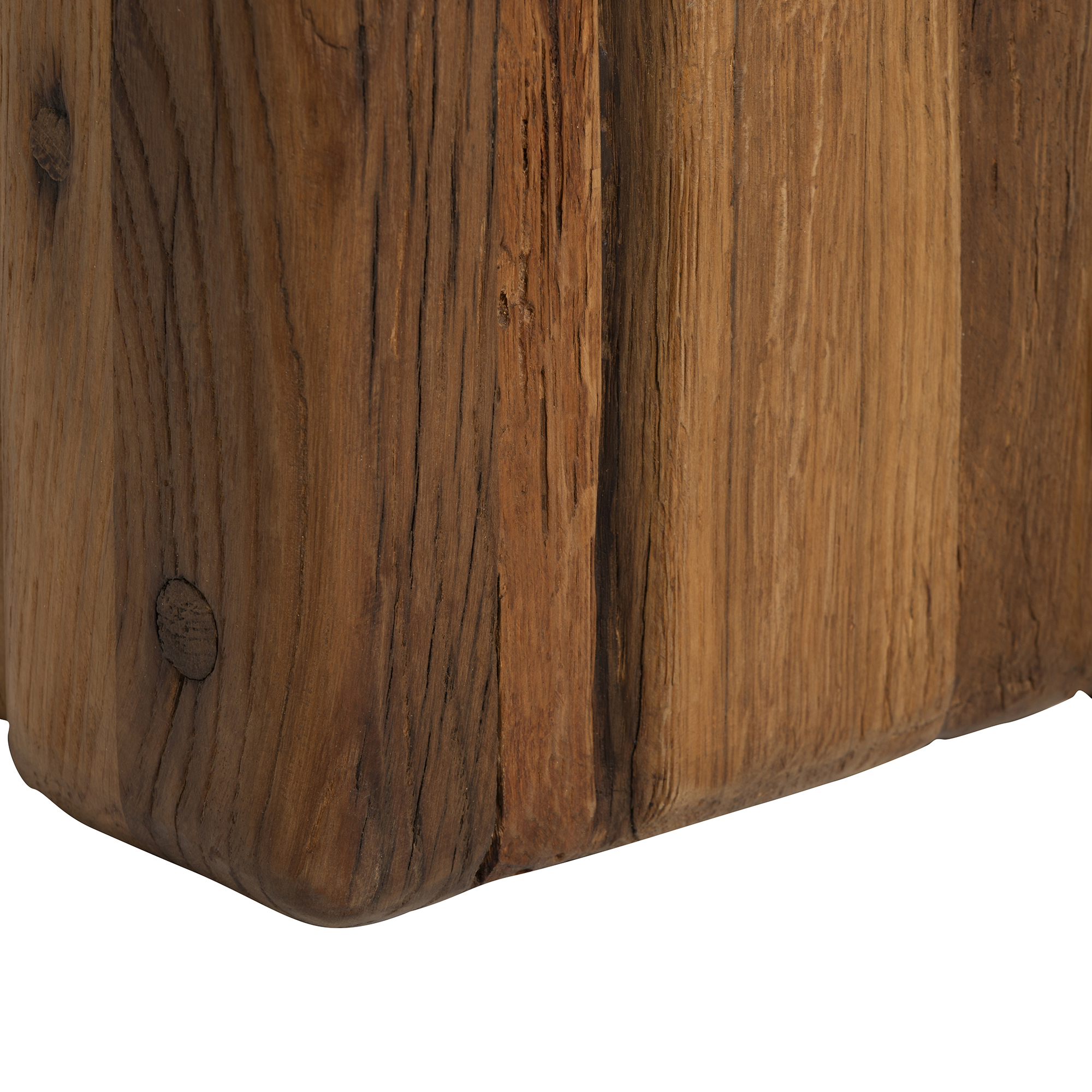 Brecon Square Stool - 100% Recycled Oak
