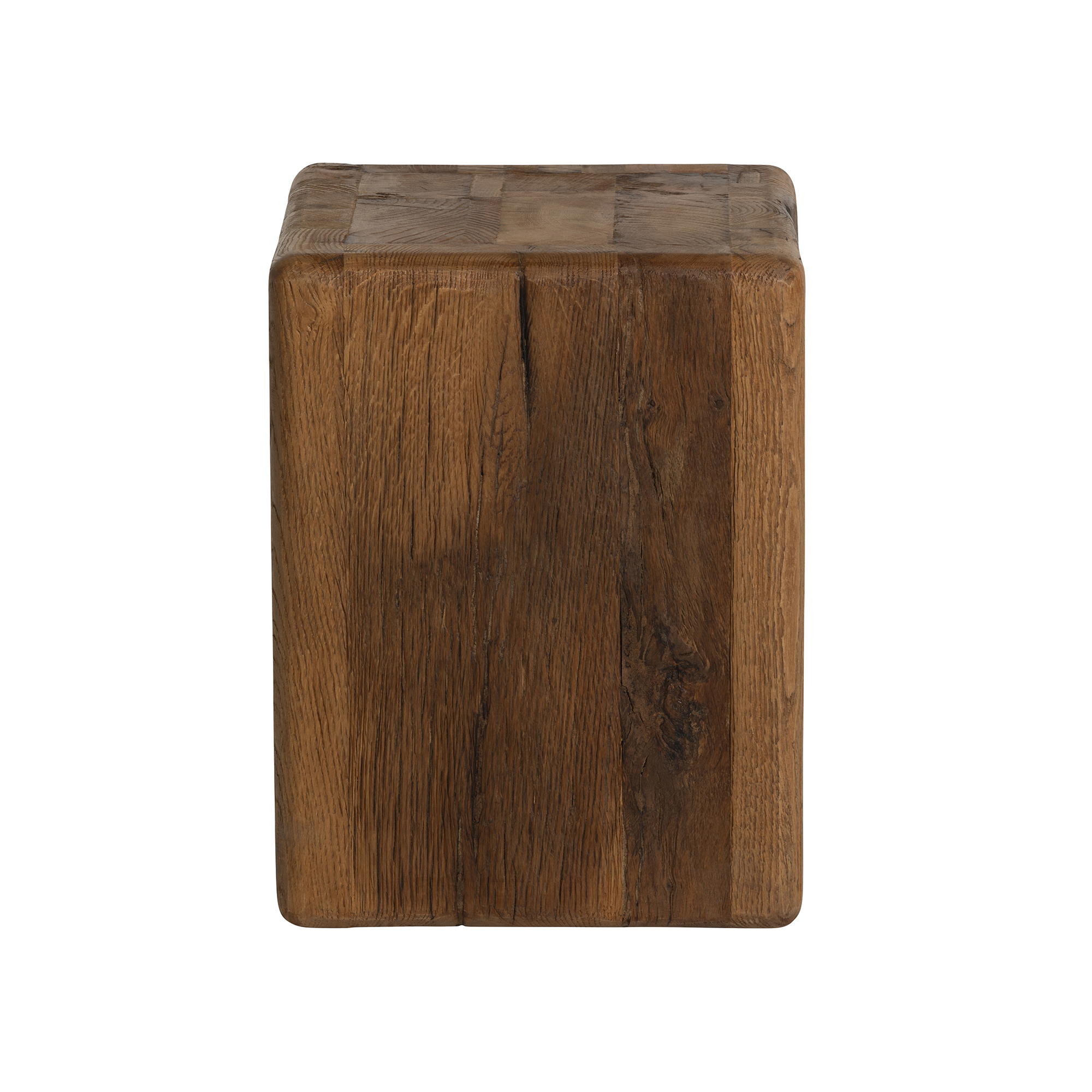 Knole Square Stool - 100% Recycled Oak