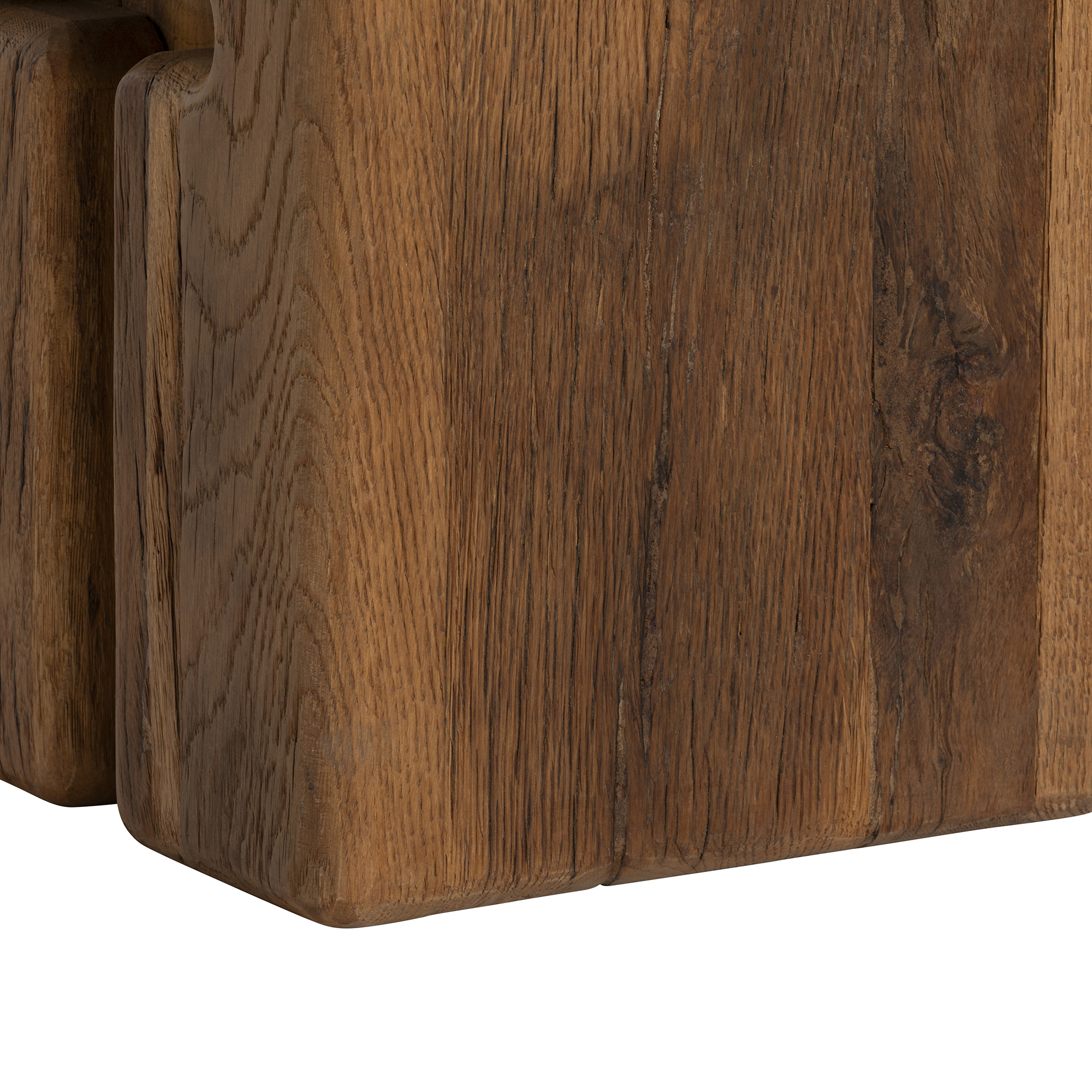 Knole Square Stool - 100% Recycled Oak
