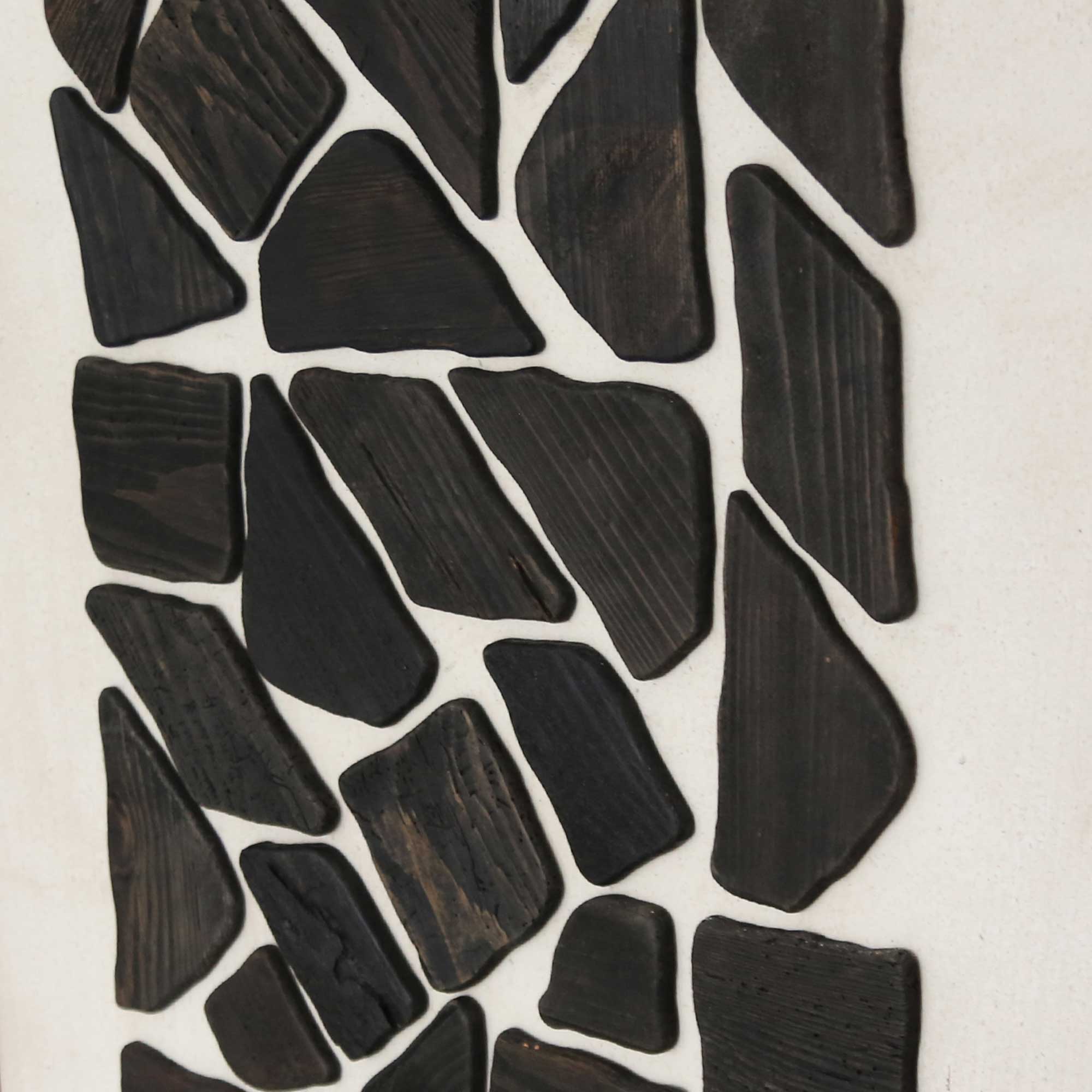 Black Mosaic Wall Art (B) 82x4x122cm - Recycled Pine
