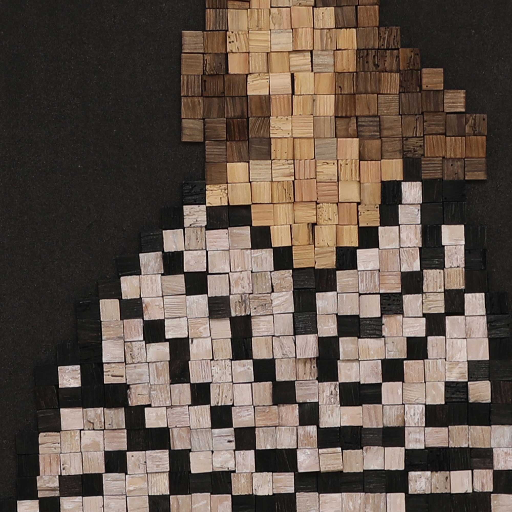 Silhouette Mosaic Wall Art (C) 82x4x82cm - Recycled Pine