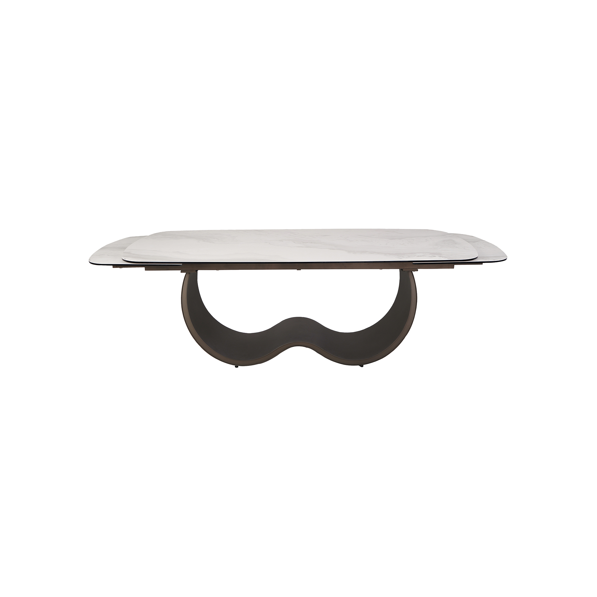 Corvus Neutral Ceramic Extending Dining Table, Seats 8-12