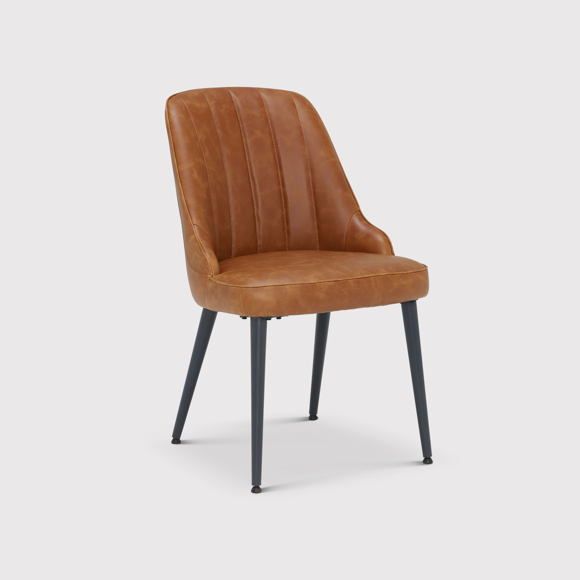 Brockwell Brown Faux Leather Dining Chair