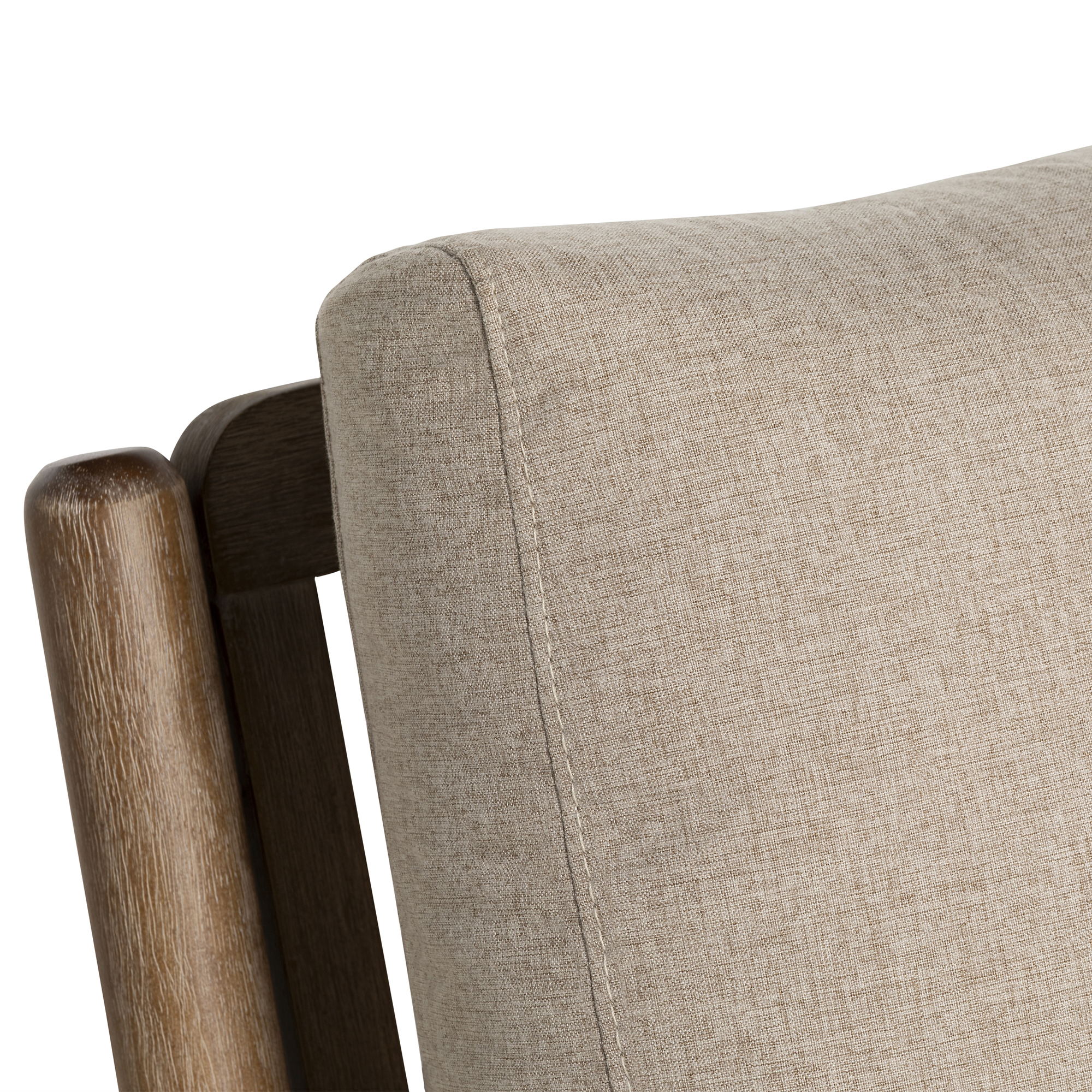 Tarron Chair - Cashmere 2 Beige and Brush 4 Wooden Legs