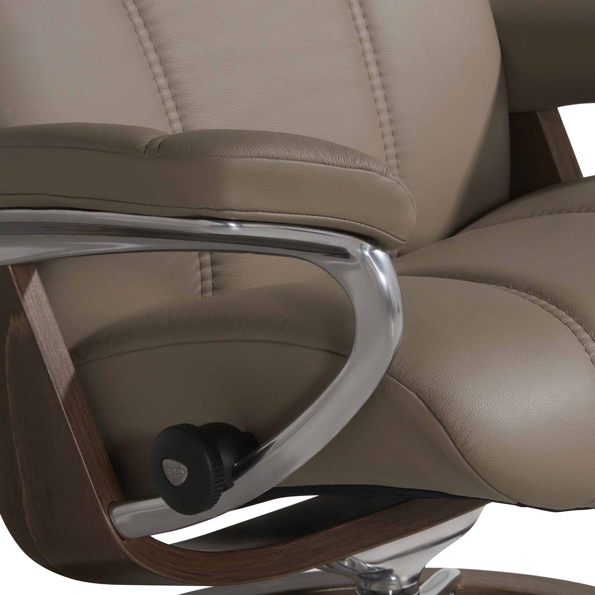 Consul Medium Chair and Stool - Signature Base Batick Mole and Walnut