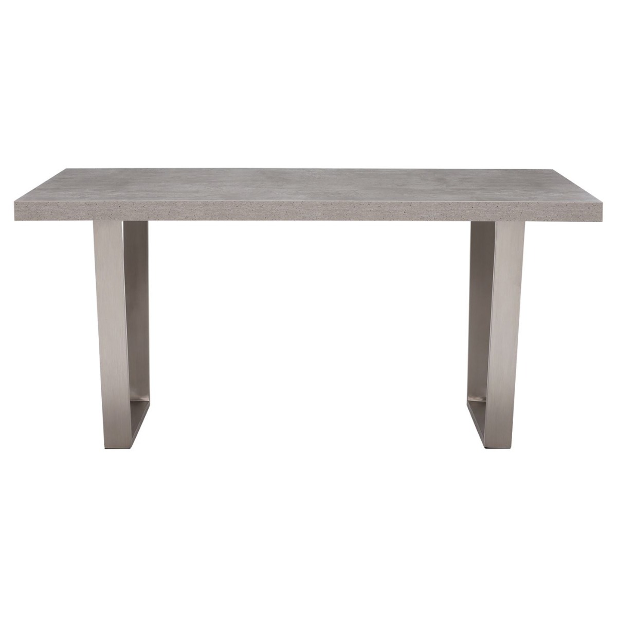 Halmstad Concrete Effect 135cm Dining Table, Seats 4, Concrete Look Finish and Stainless Steel Legs
