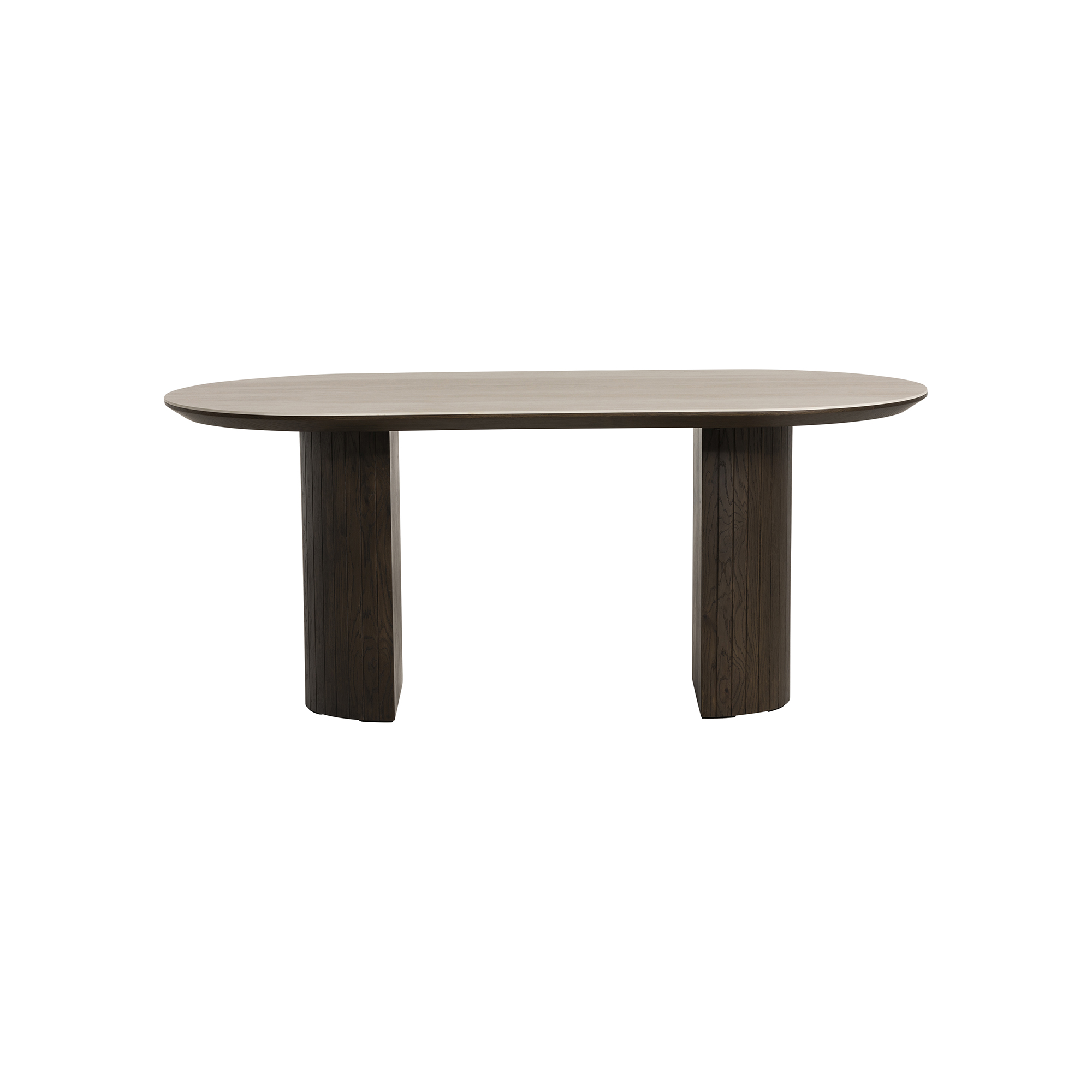 Kita Dark Brown Wood Dining Table 180cm with Ceramic Top