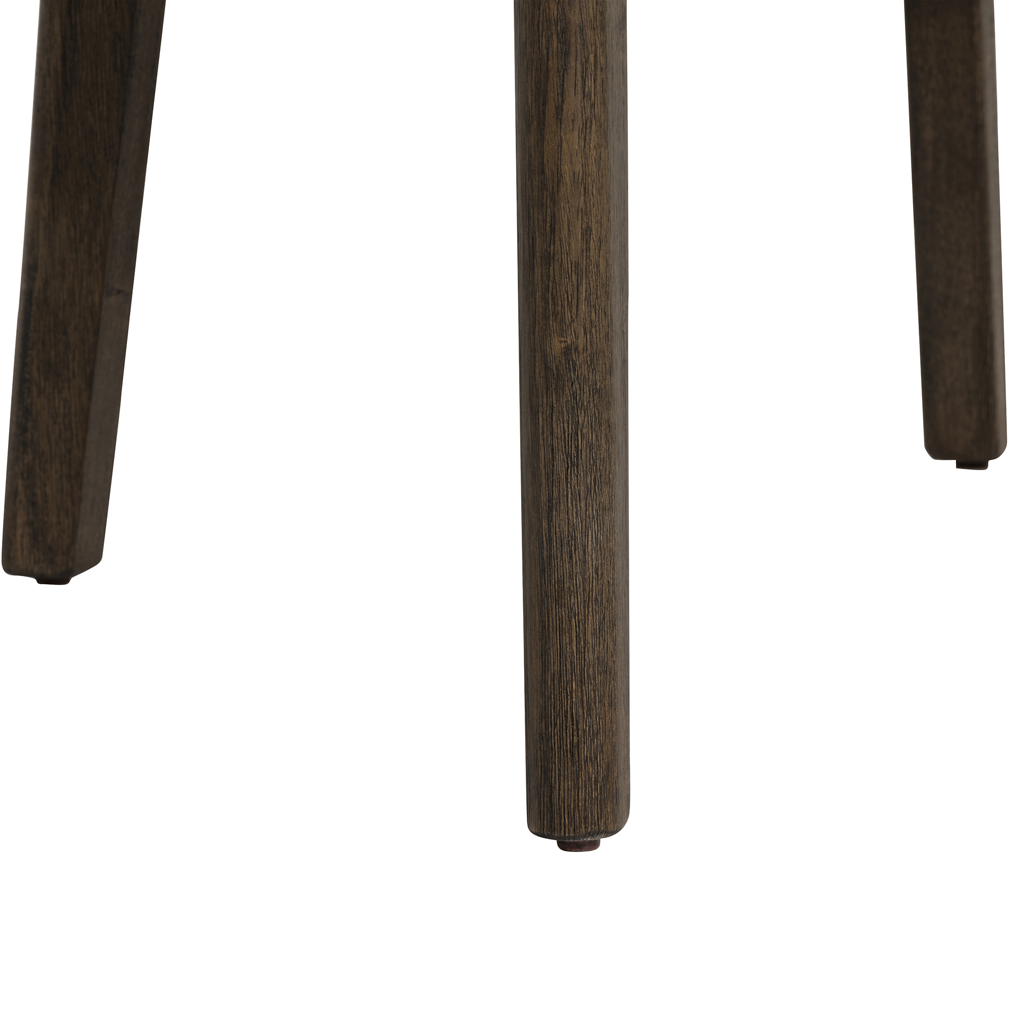 Nord Neutral Fabric Dining Chair, Rubber Wood, Dark Finish and Encore