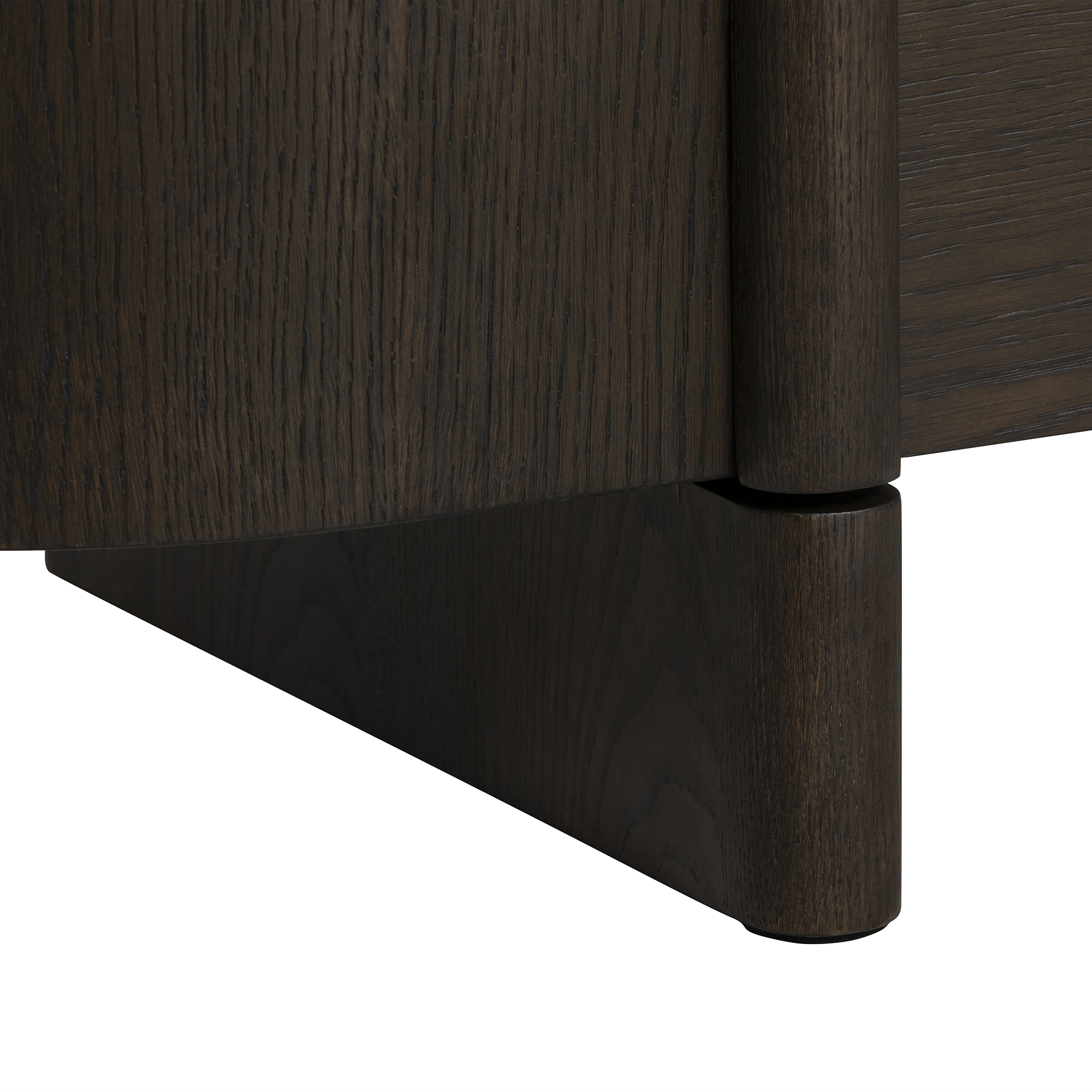 Nord Marble Effect Sideboard, Engineered Wood White Oak Veneer Leg With Brown Finish