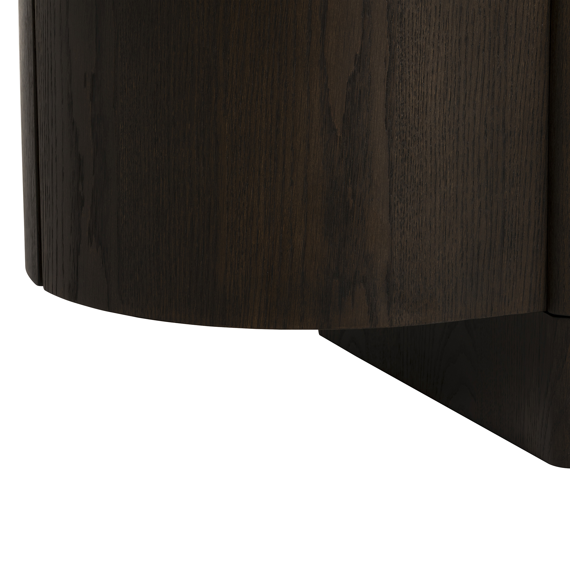 Nord Marble Effect TV Unit, Engineered Wood White Oak Veneer Leg With Brown Finish