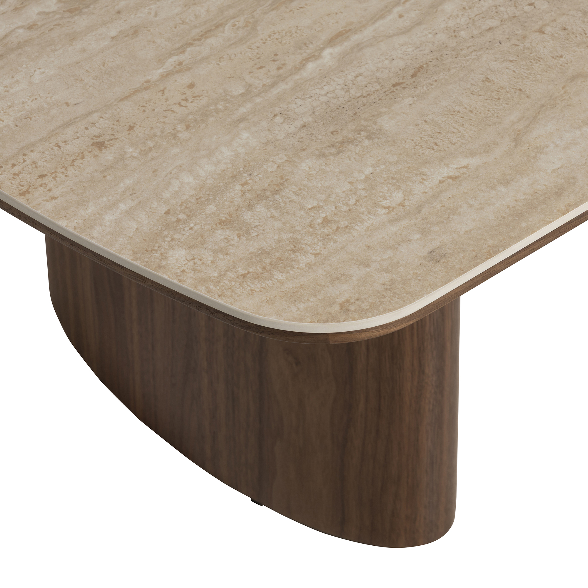 Sumida Ceramic Topped Coffee Table, Walnut