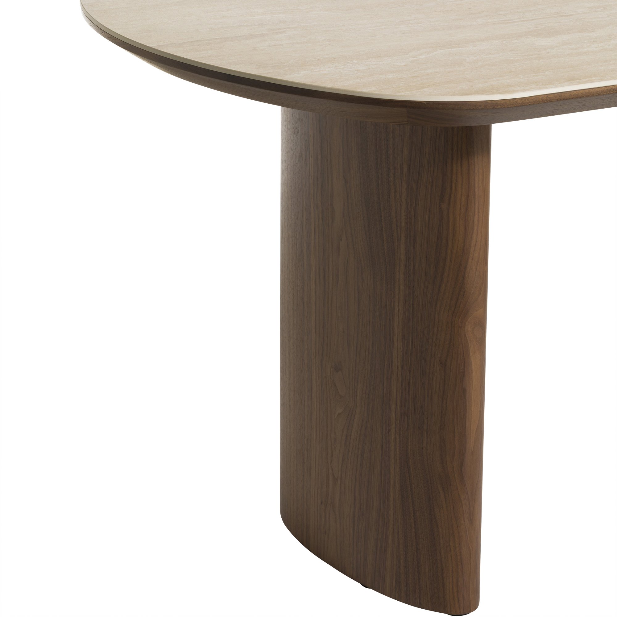 Sumida Ceramic Topped Dining Table, Walnut