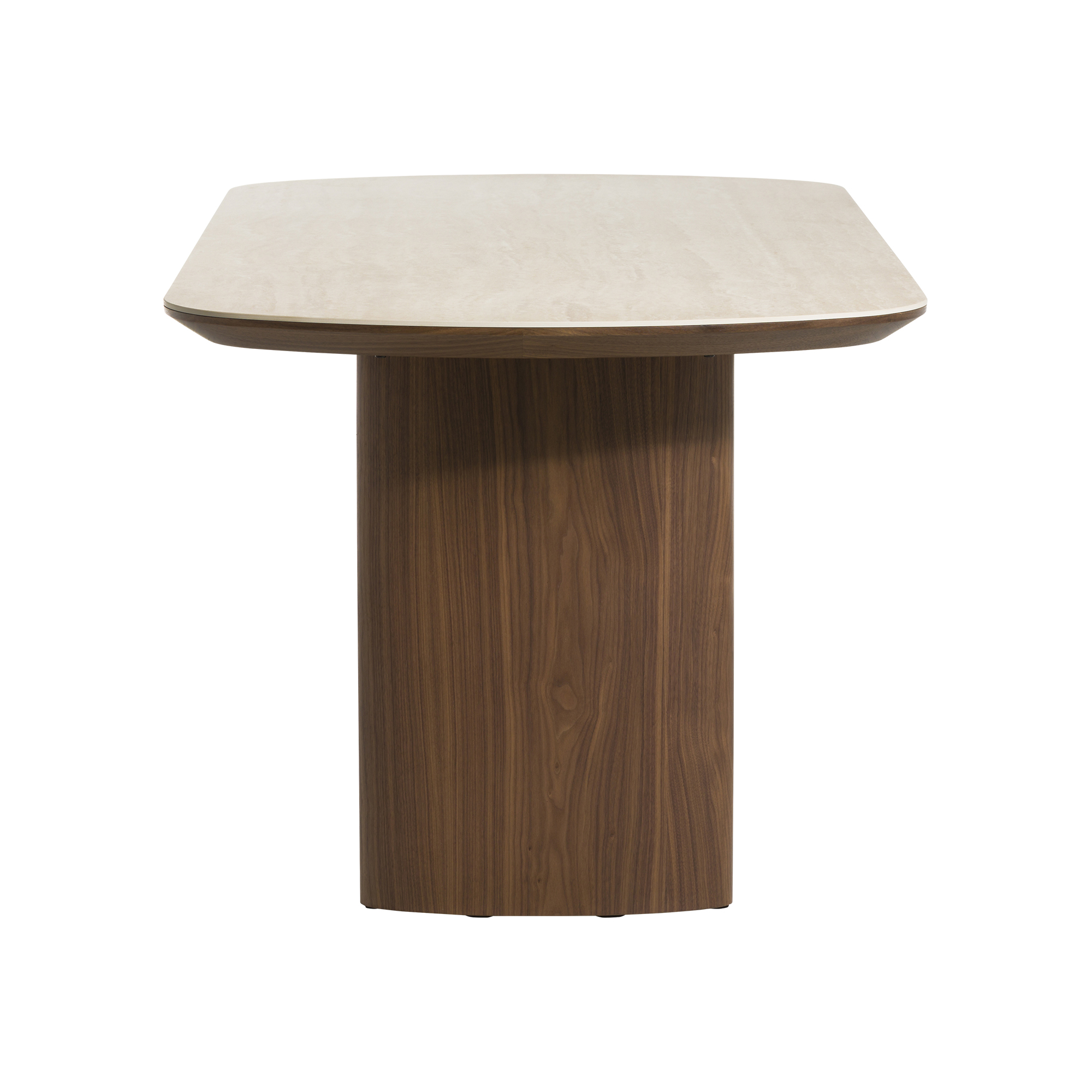 Sumida Ceramic Topped Dining Table, Walnut