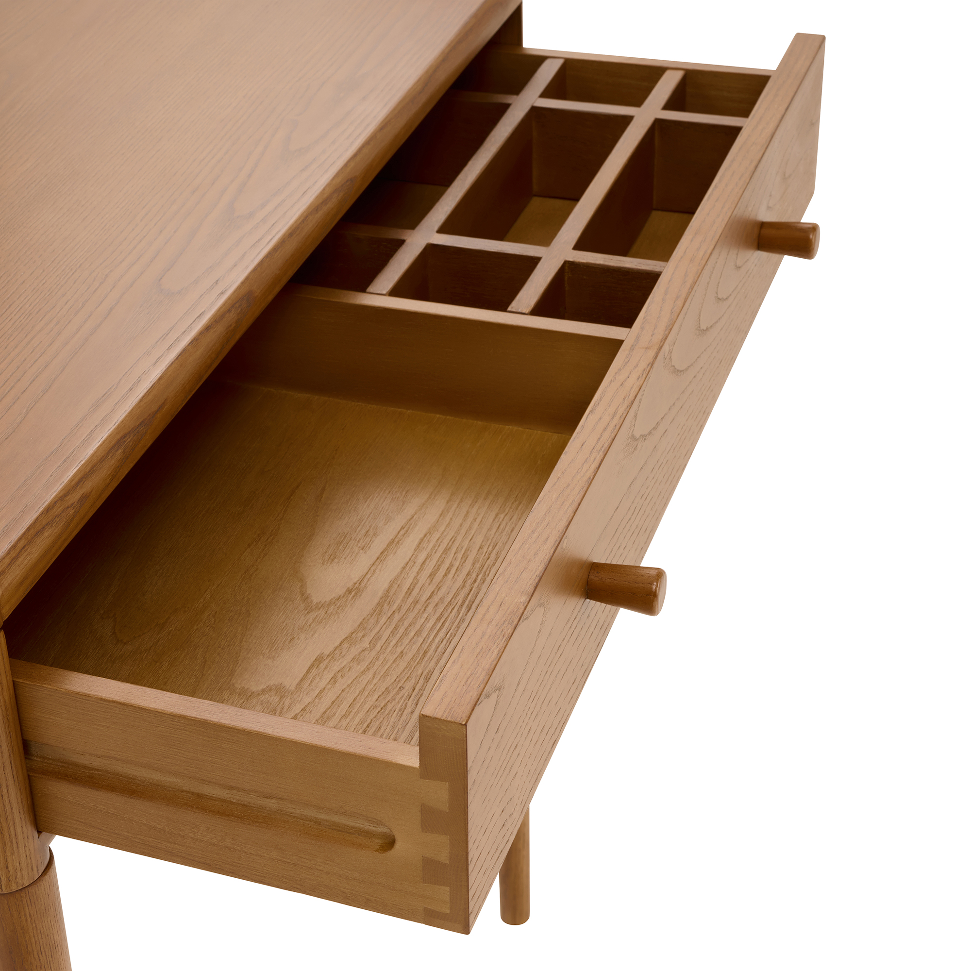 Salina Vintage Ash Dressing Table , Ash Wood