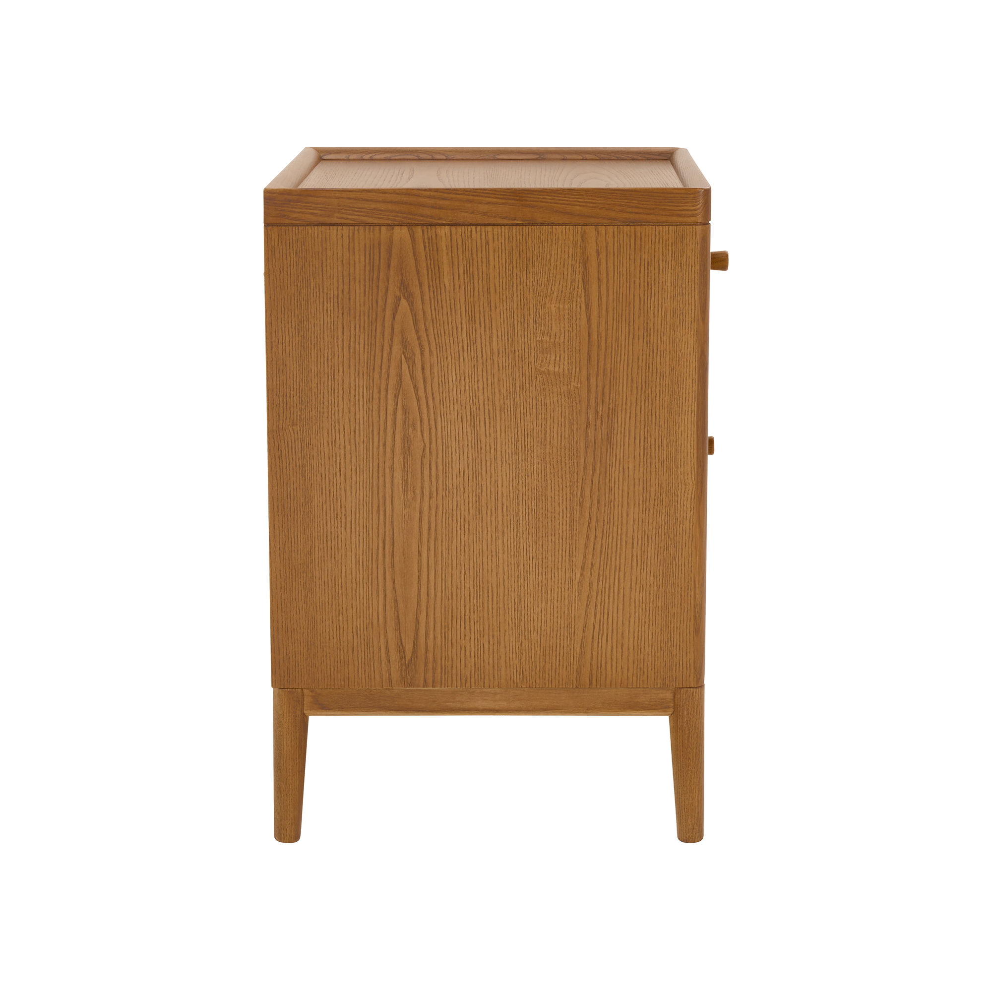 Salina Vintage Ash Bedside Cabinet , Ash Wood.