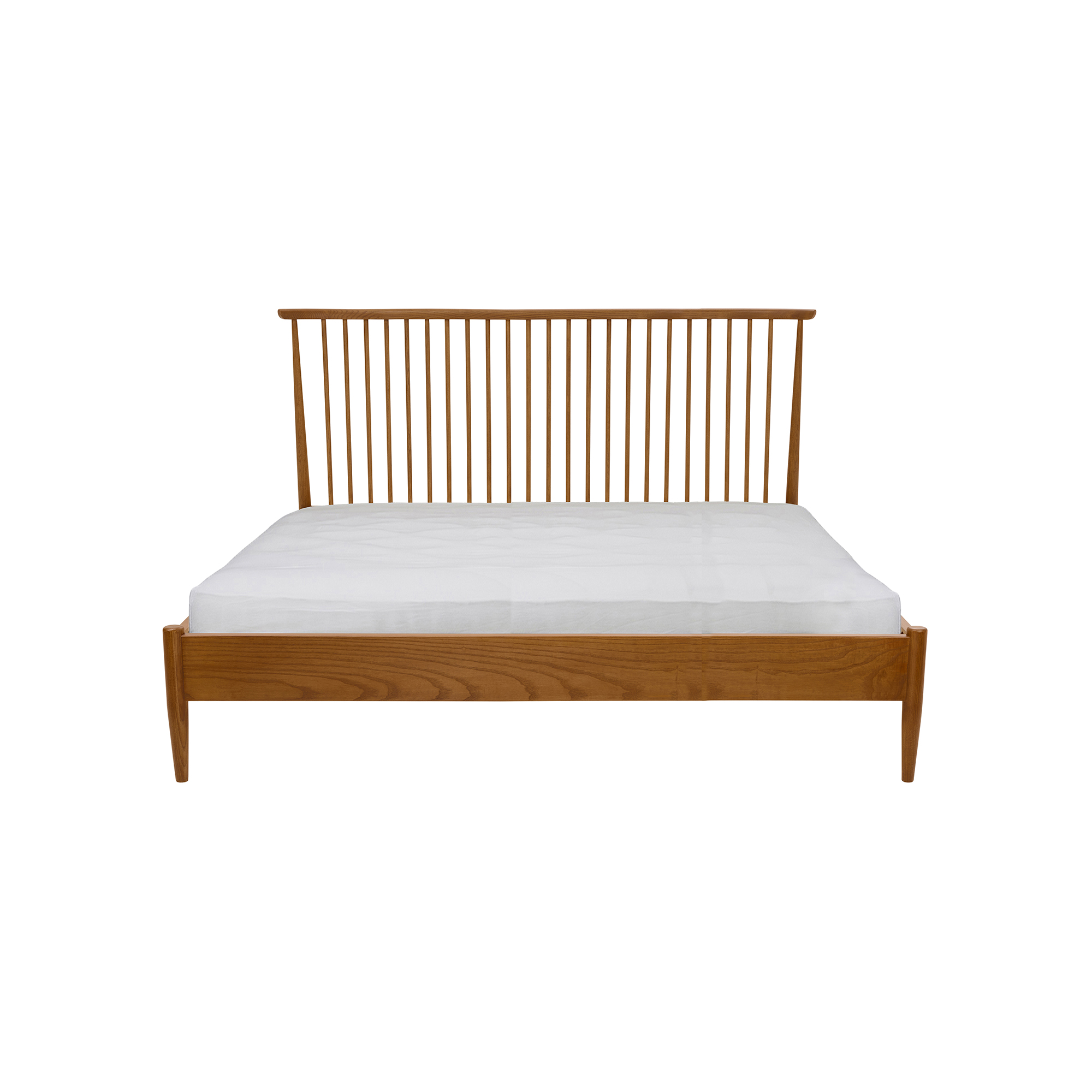Salina Vintage Ash Superking Spindle Headboard Bed , Ash Wood.