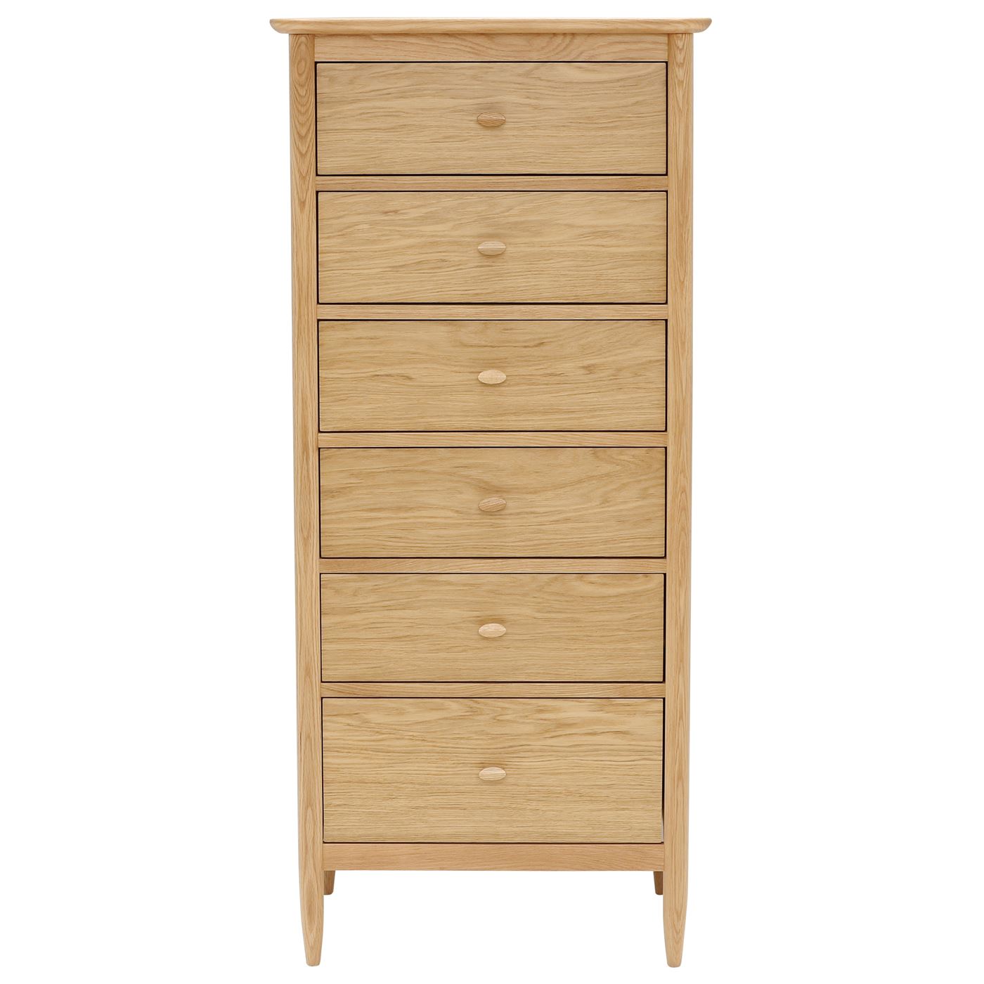 Teramo Bedroom 6 Drawer Tall Chest, In Clear Matt Finish