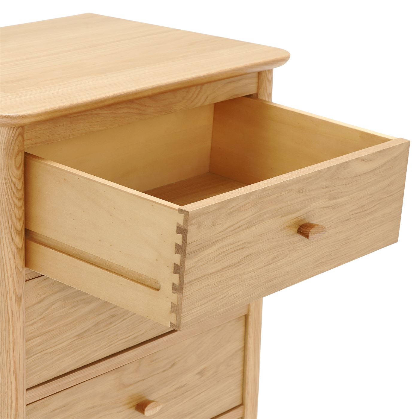 Teramo Bedroom 6 Drawer Tall Chest, In Clear Matt Finish