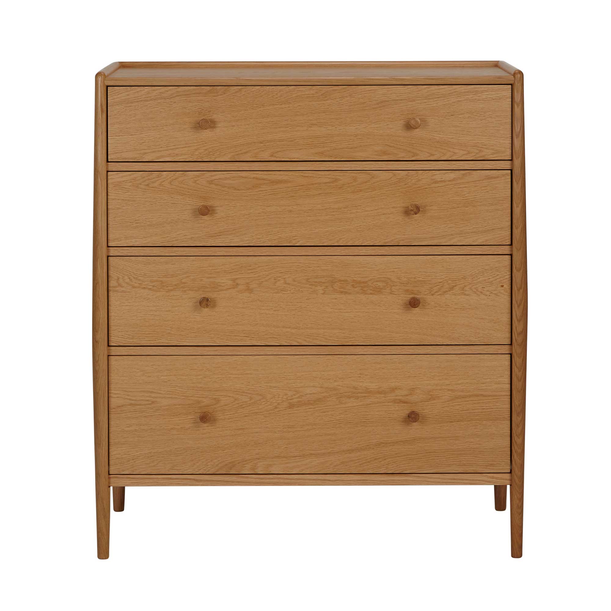 Winslow 4 Drawer Oak Chest, In DM Natural Finish