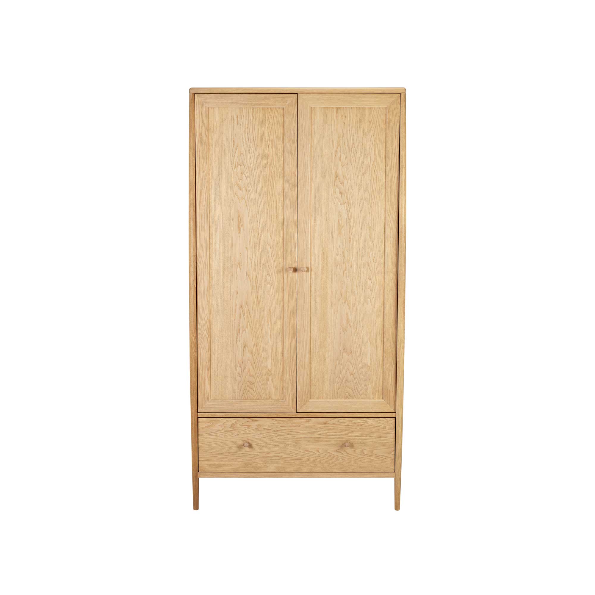 Winslow Oak 2 Door Wardrobe, In DM Natural Finish