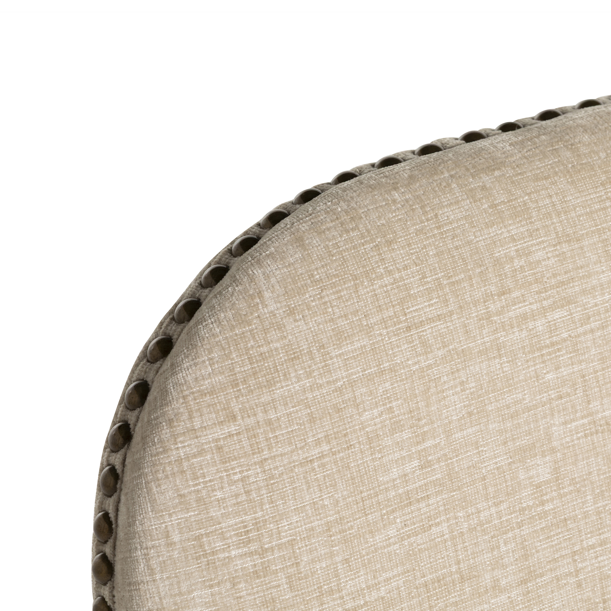 Gable Neutral Fabric Dining Chair with Dark Legs