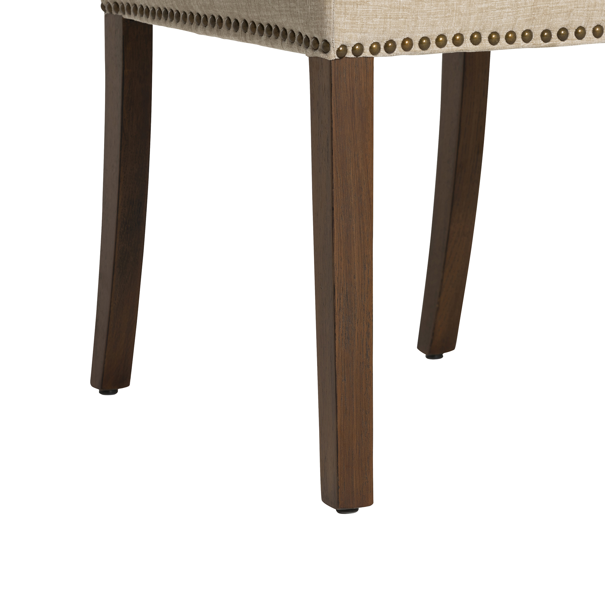 Gable Neutral Fabric Dining Chair with Dark Legs