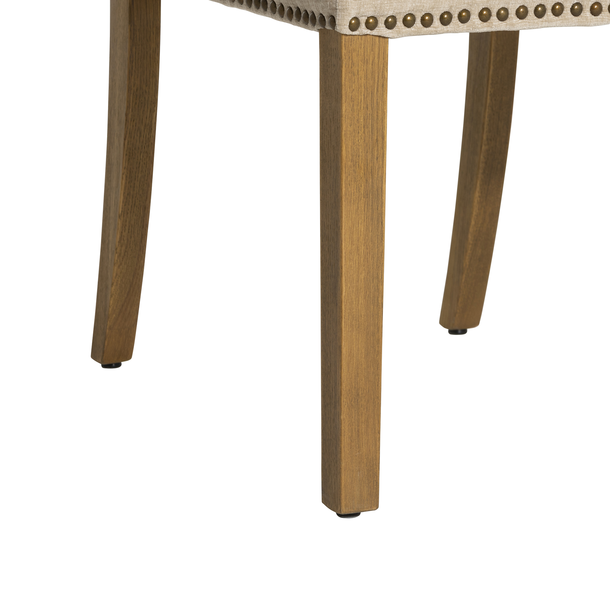 Gable Dining Chair - Chenille Fabric Beige With Light Leg