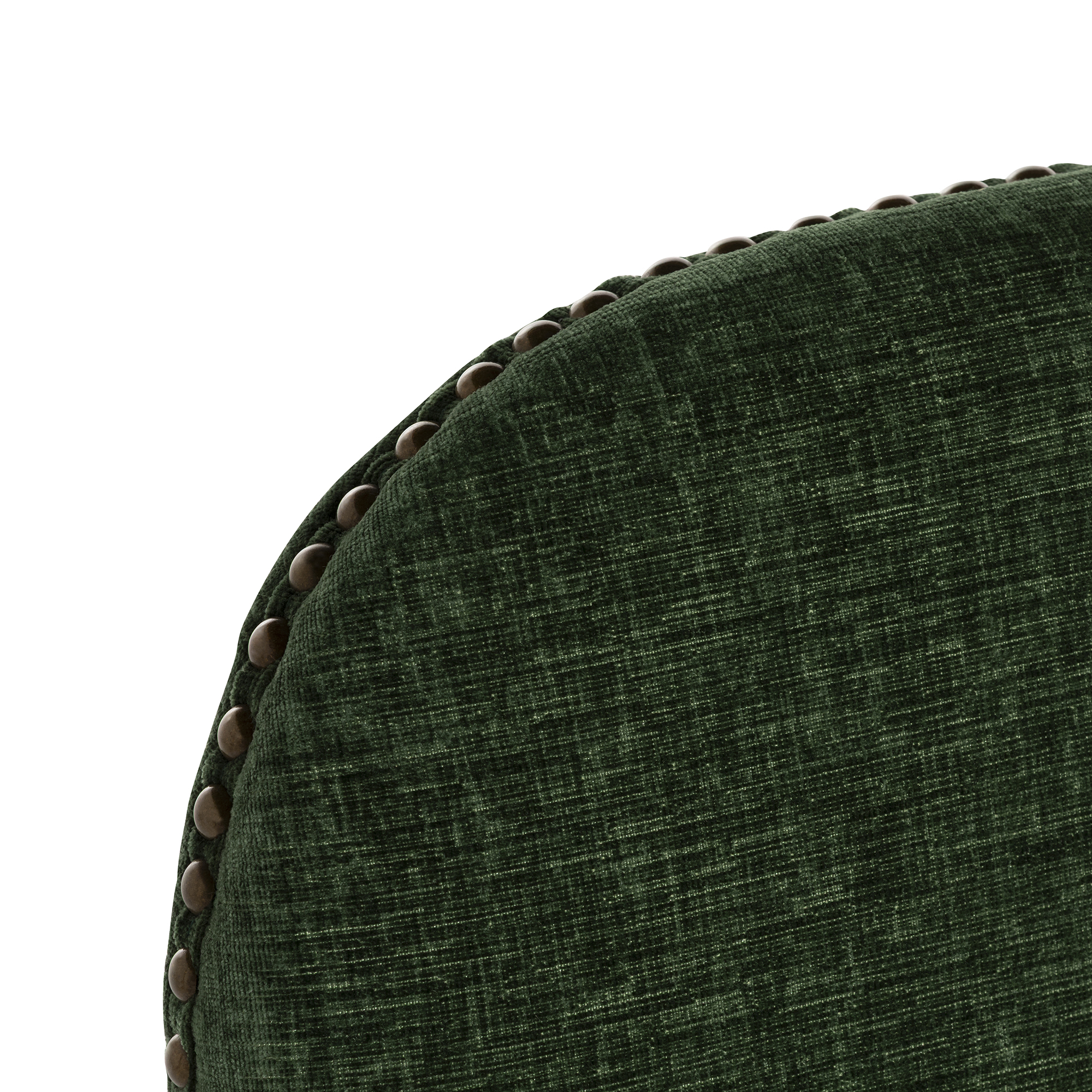 Gable Dining Chair - Chenille Fabric Green Light Leg