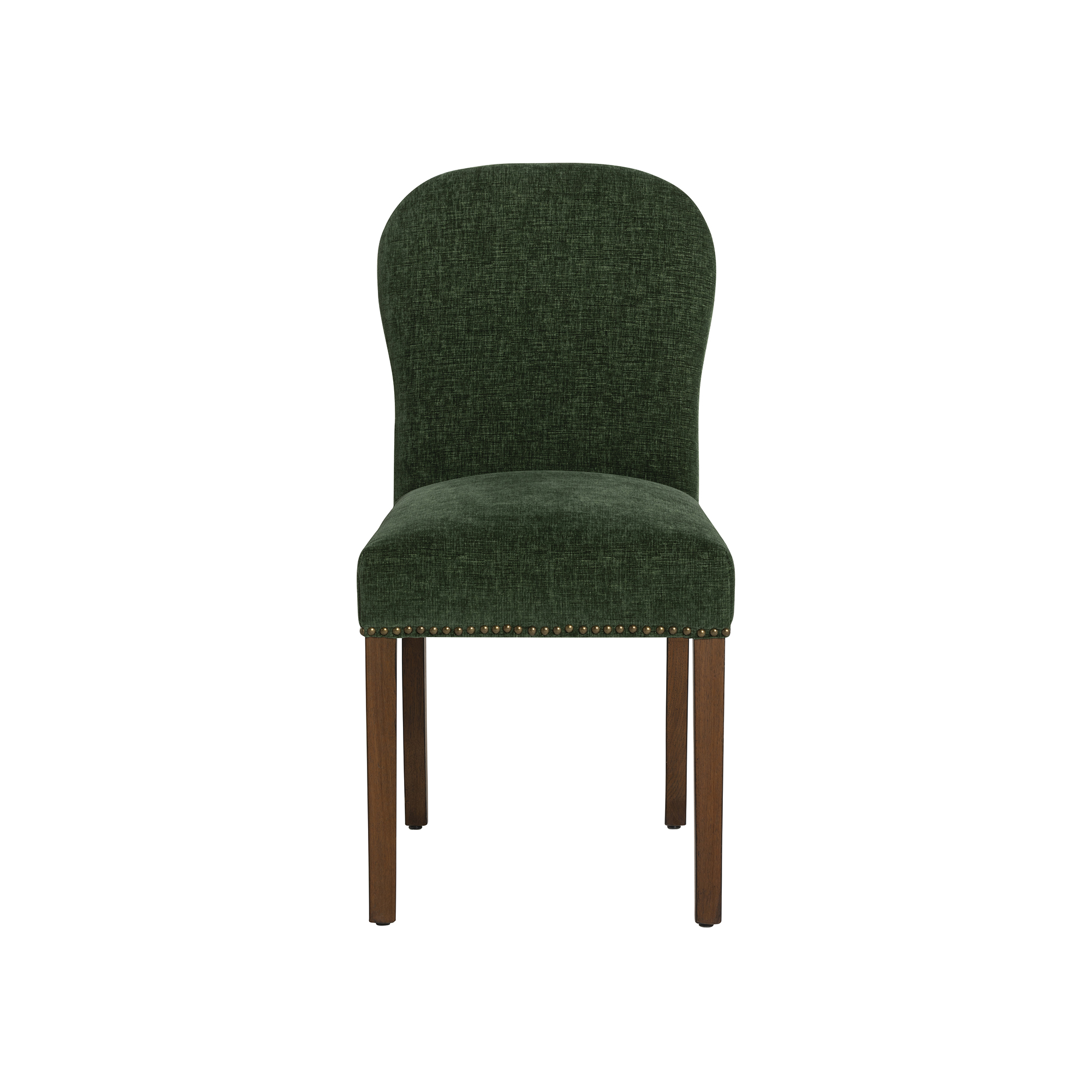 Gable Green Fabric Dining Chair with Dark Legs
