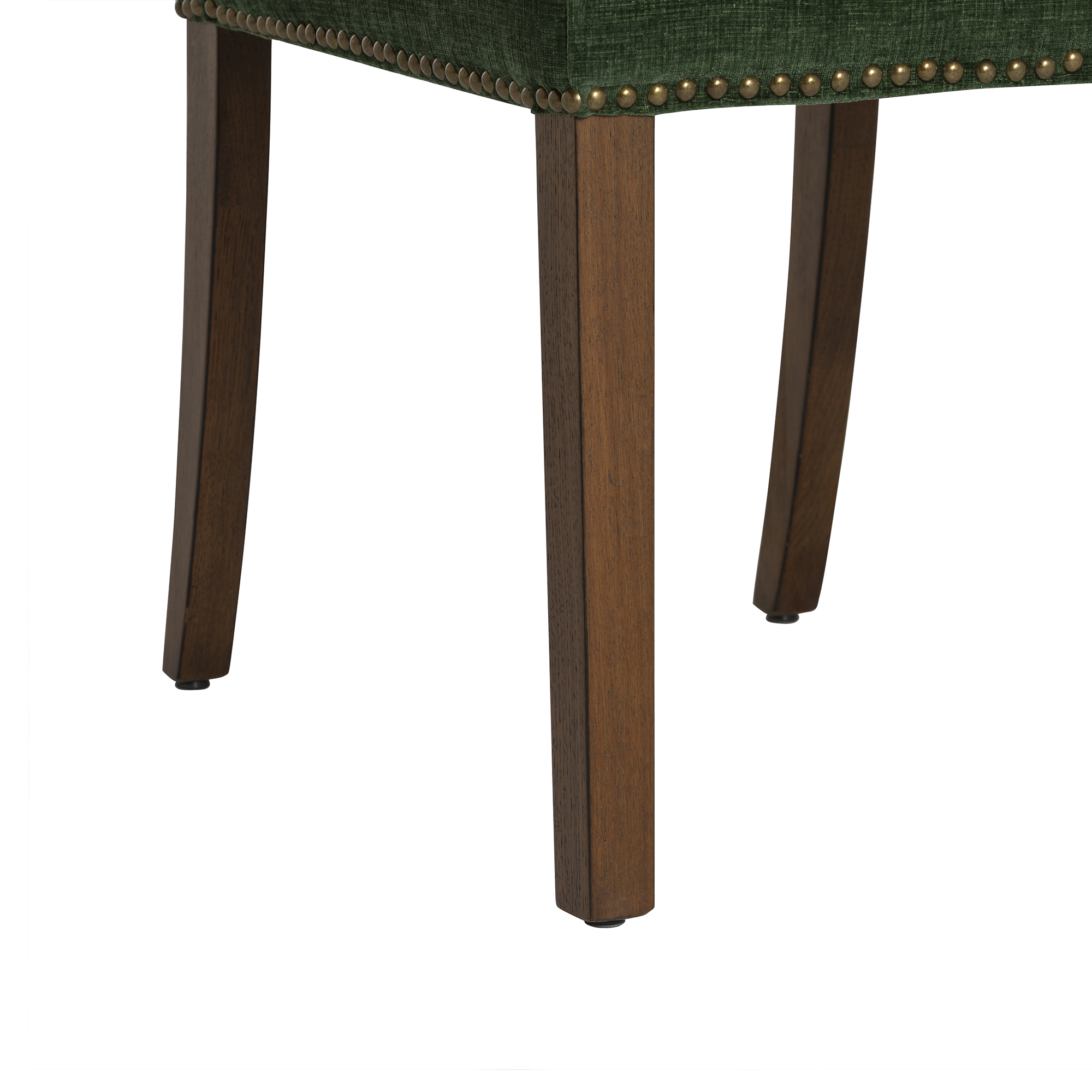 Gable Green Fabric Dining Chair with Dark Legs
