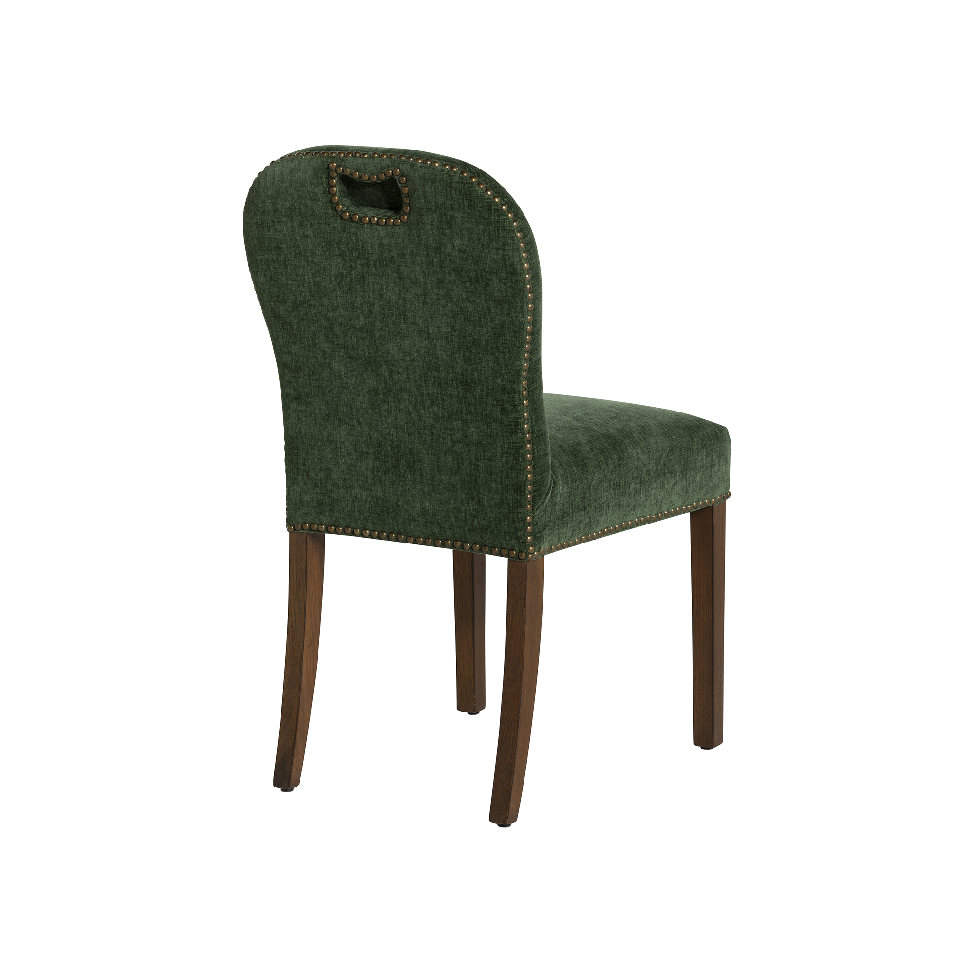 Gable Green Fabric Dining Chair with Dark Legs