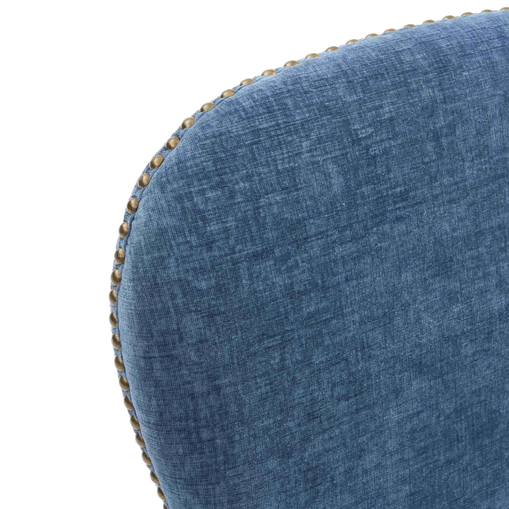 Gable Blue Fabric Dining Chair with Light Legs