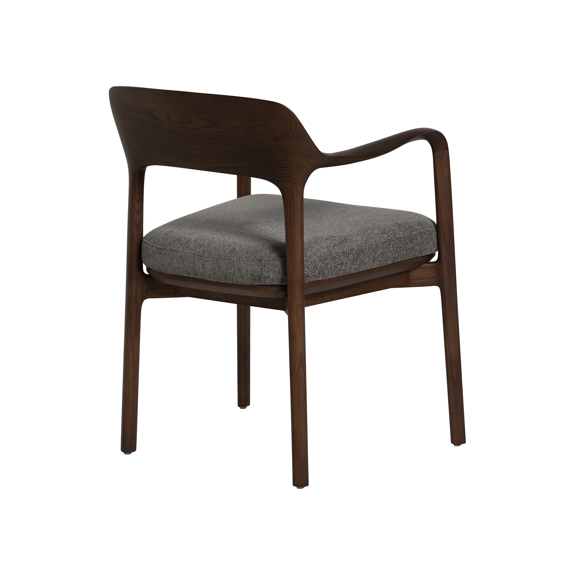 Bute Dining Chair - In Raven 07 Grey and Walnut