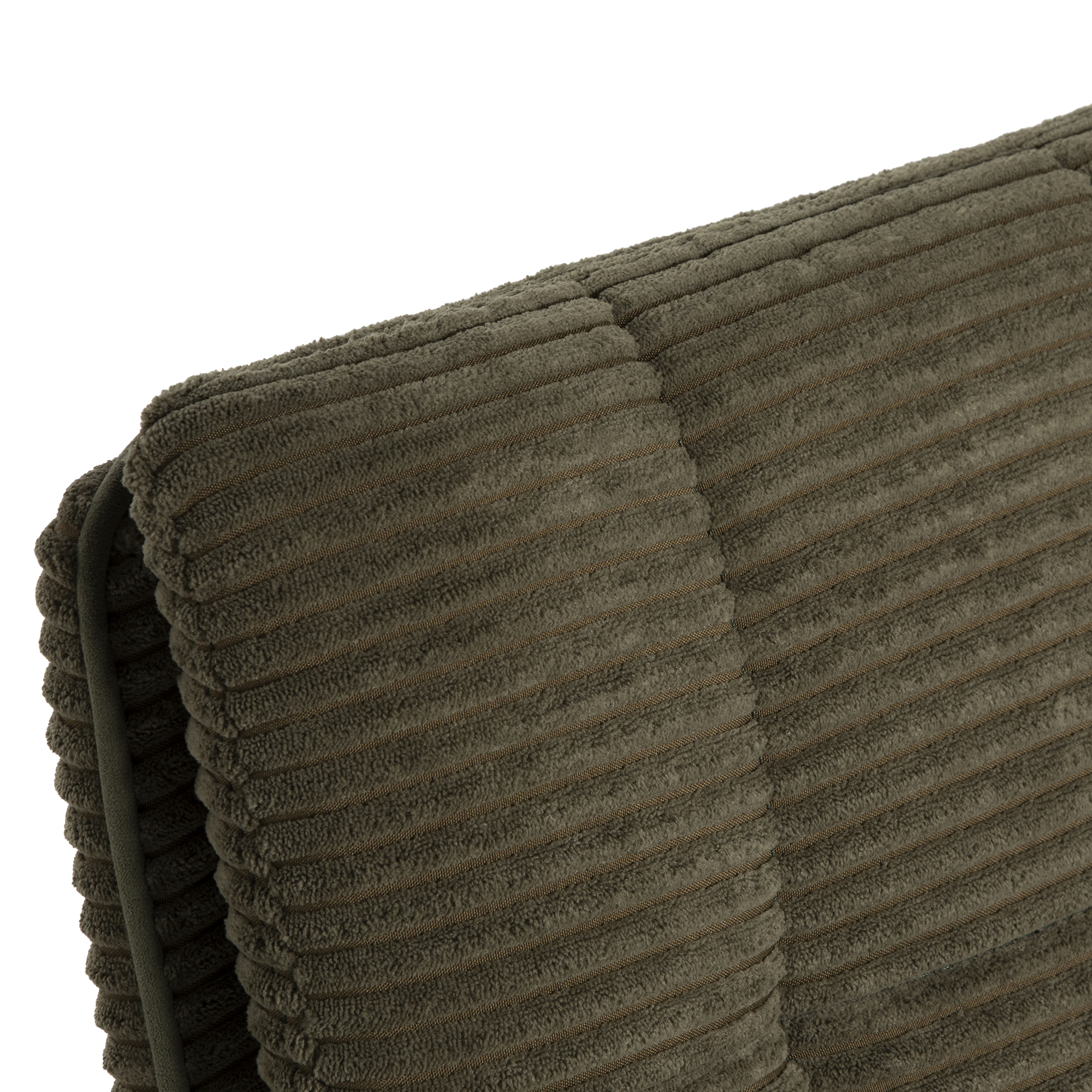 Odine Swivel Dining Chair - In Green Fabric with Black Legs