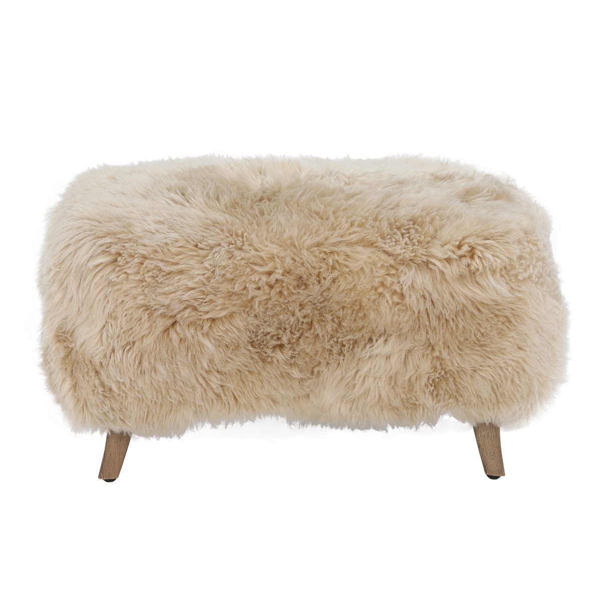 Cabana Footstool - Yeti Beige and Weathered Oak
