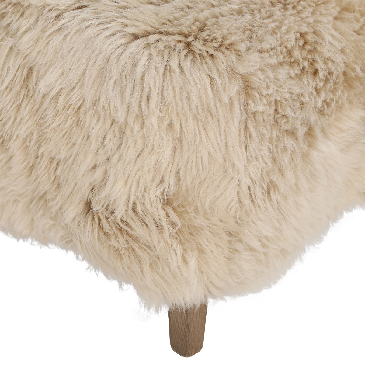 Cabana Footstool - Yeti Beige and Weathered Oak