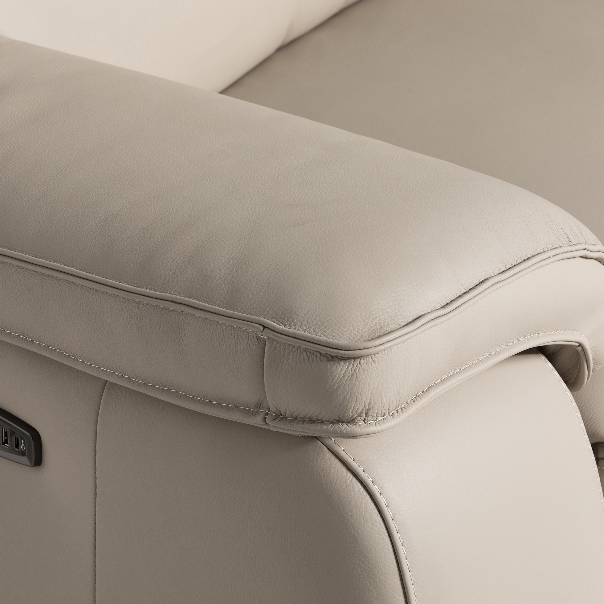 Arno 2.5 Seater Sofa with 2 Power Recliners - RY-602E (Oatmeal)