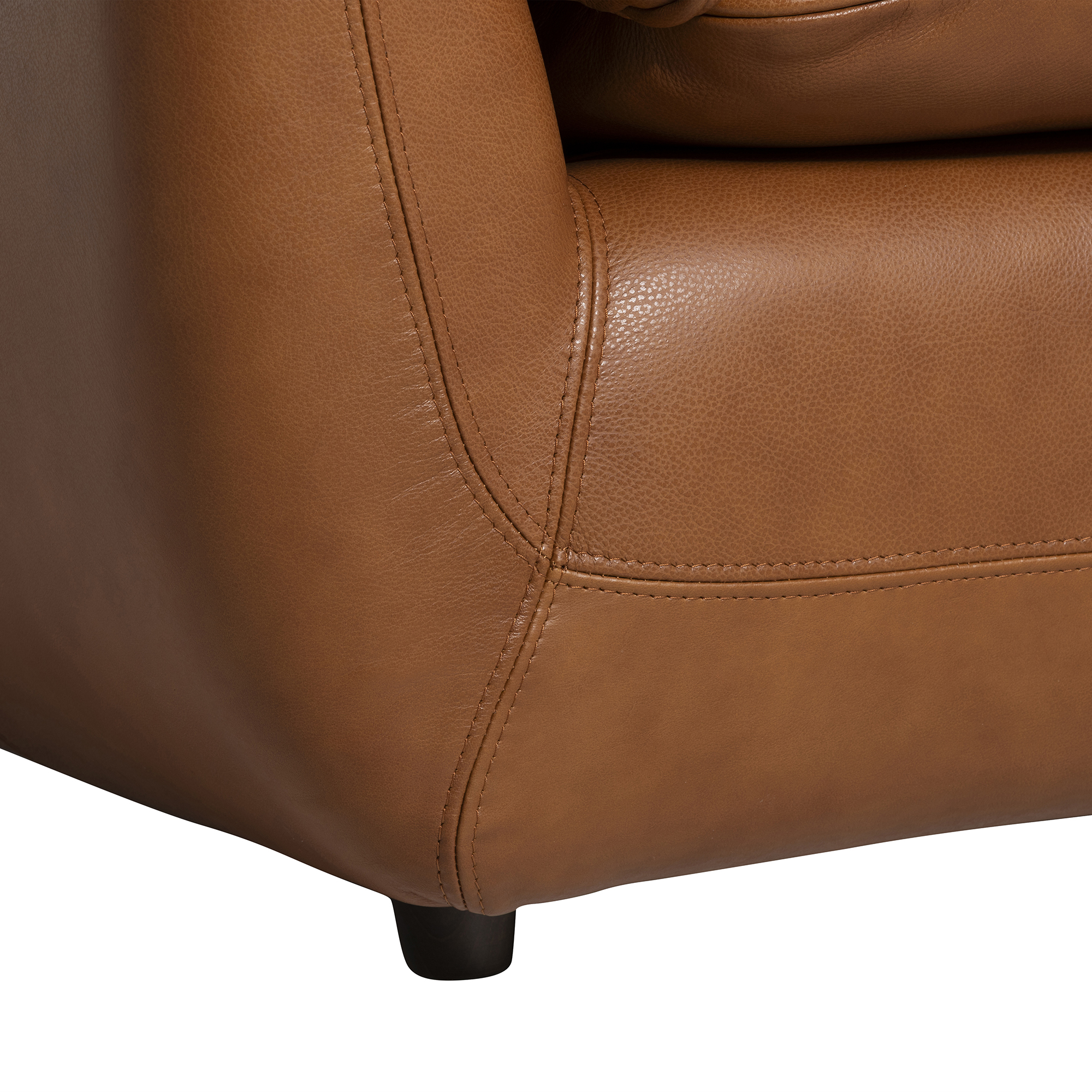 Pelle Brown Leather Armchair, Cognac Leather