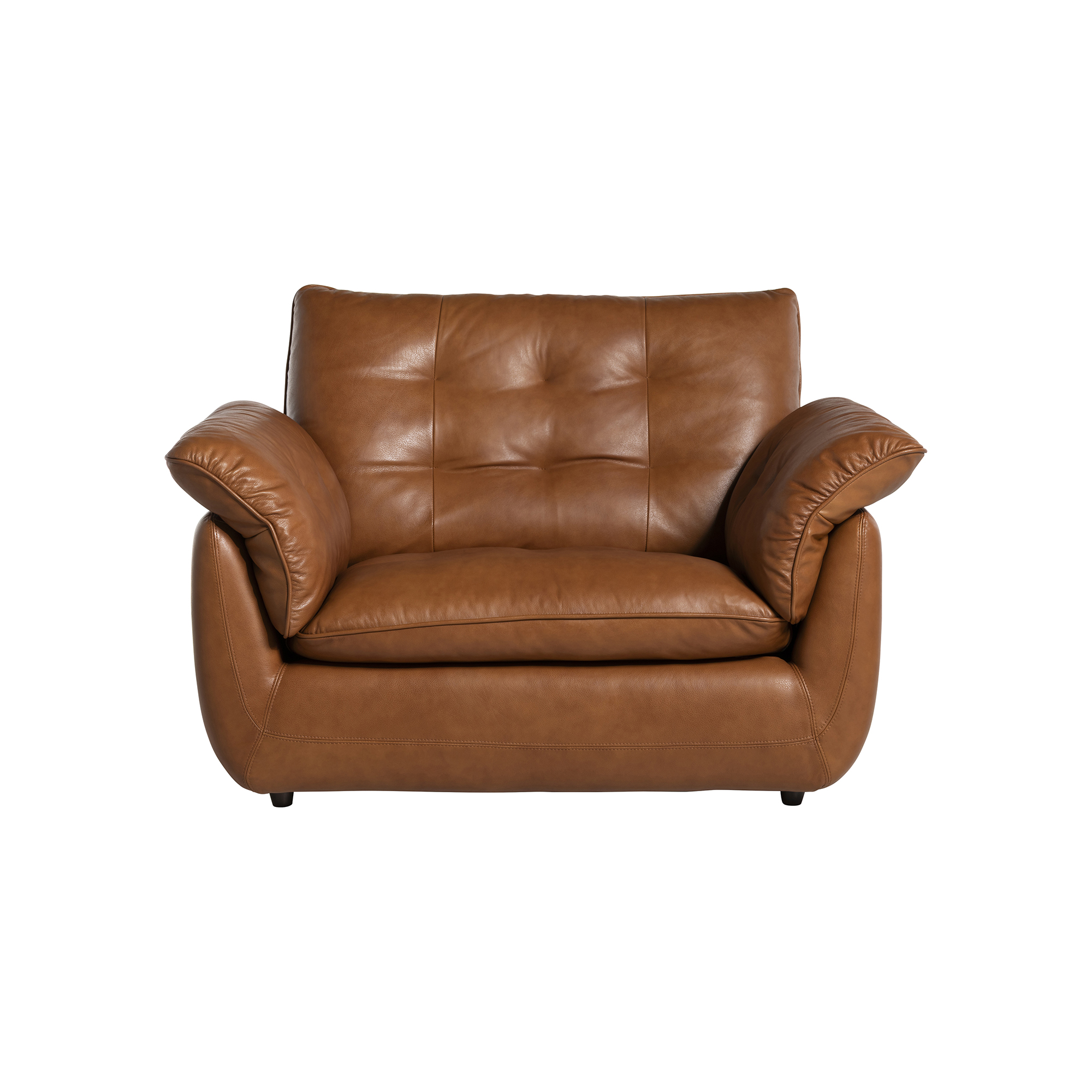 Pelle Brown Leather Armchair, Cognac Leather