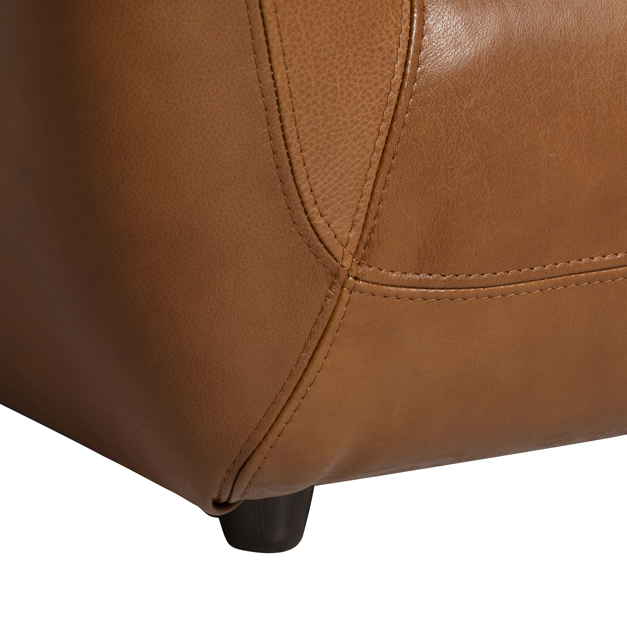 Pelle Brown Leather 2.5 Seater Sofa, Cognac Leather