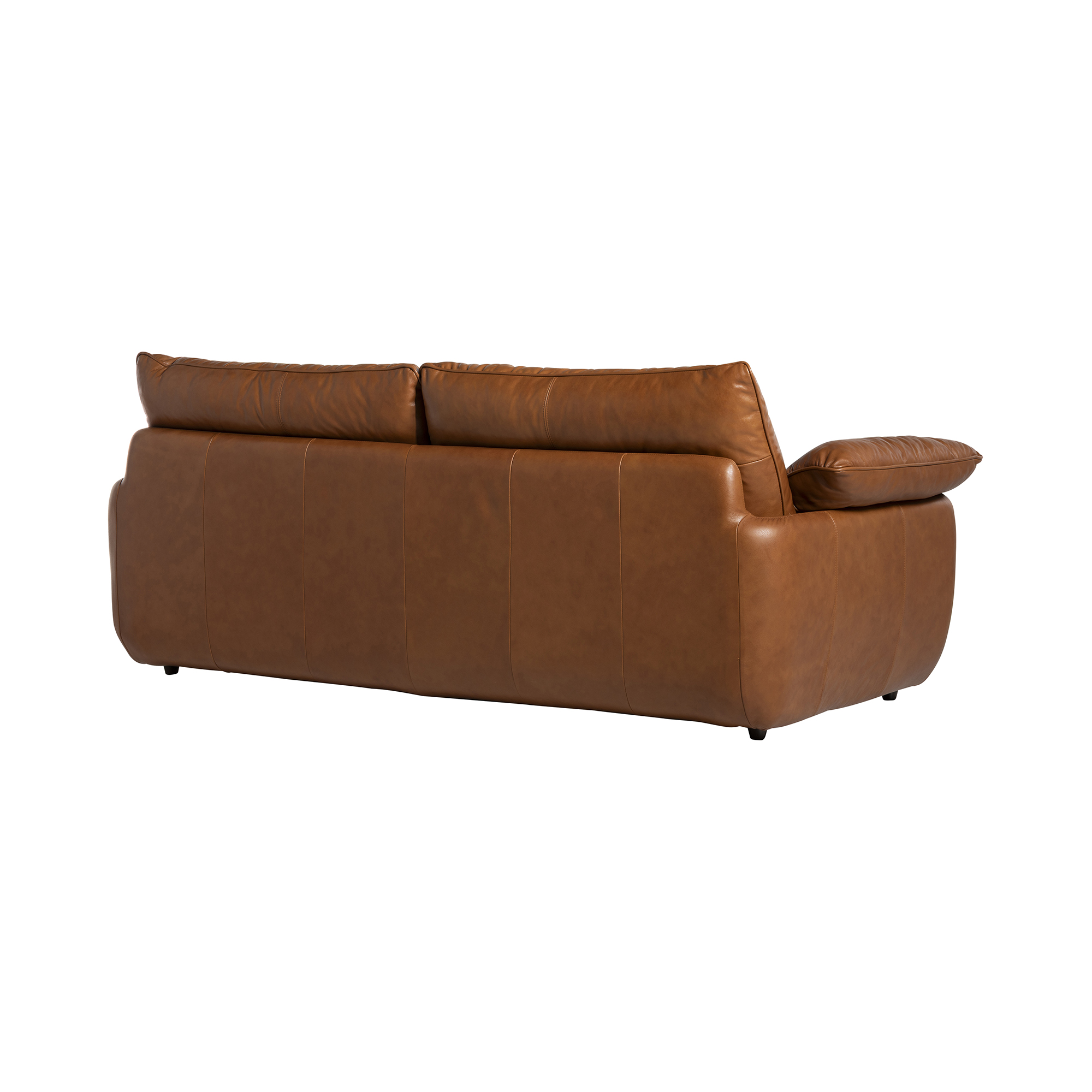 Pelle Brown Leather 2.5 Seater Sofa, Cognac Leather