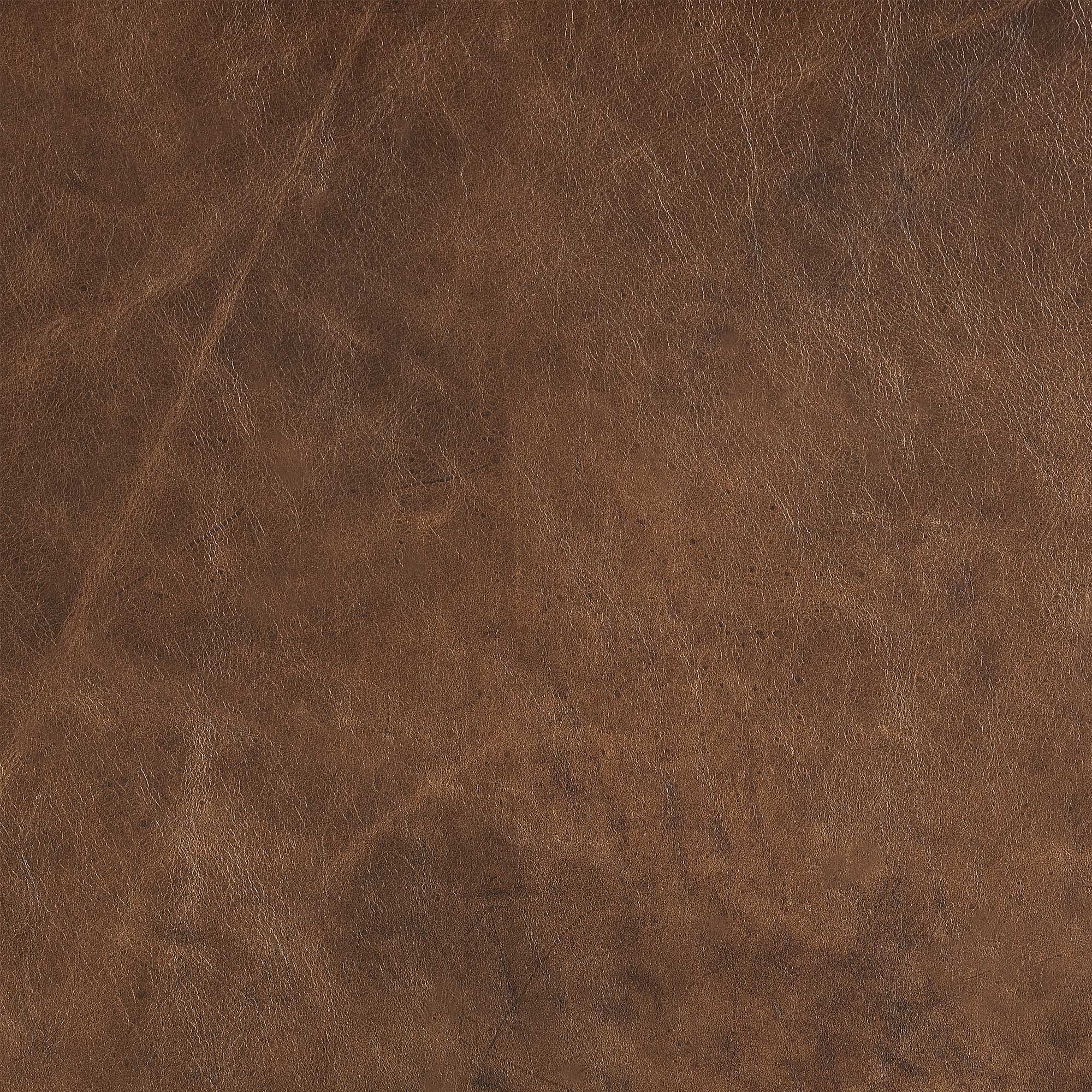 Taunton Brown Leather 3.5 Seater Sofa with Fabric Seat Cushions, In Roaming Valley body, Antique Brass Studs